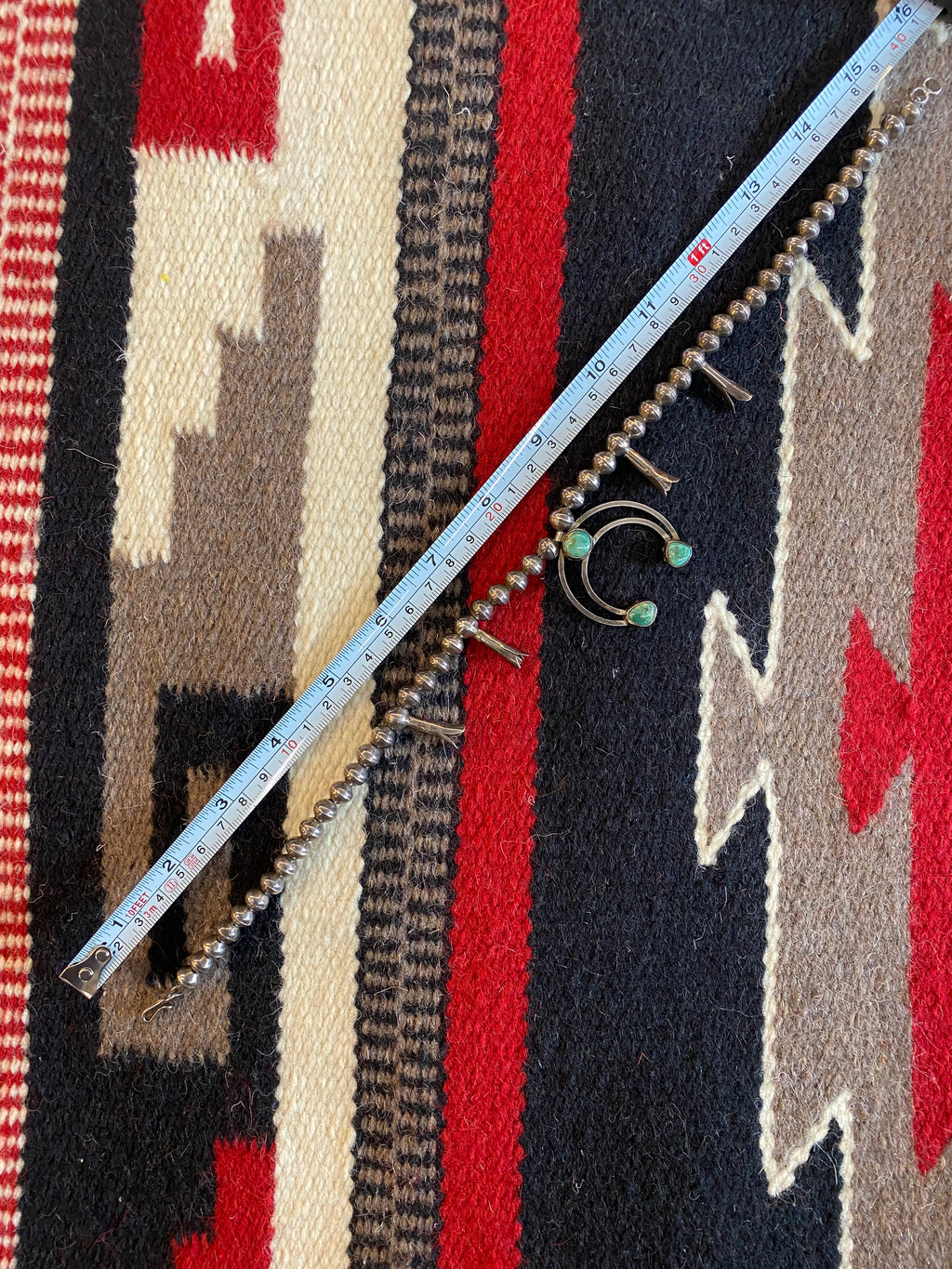 Navajo Sterling Silver Naja Squash Blossom Necklace
