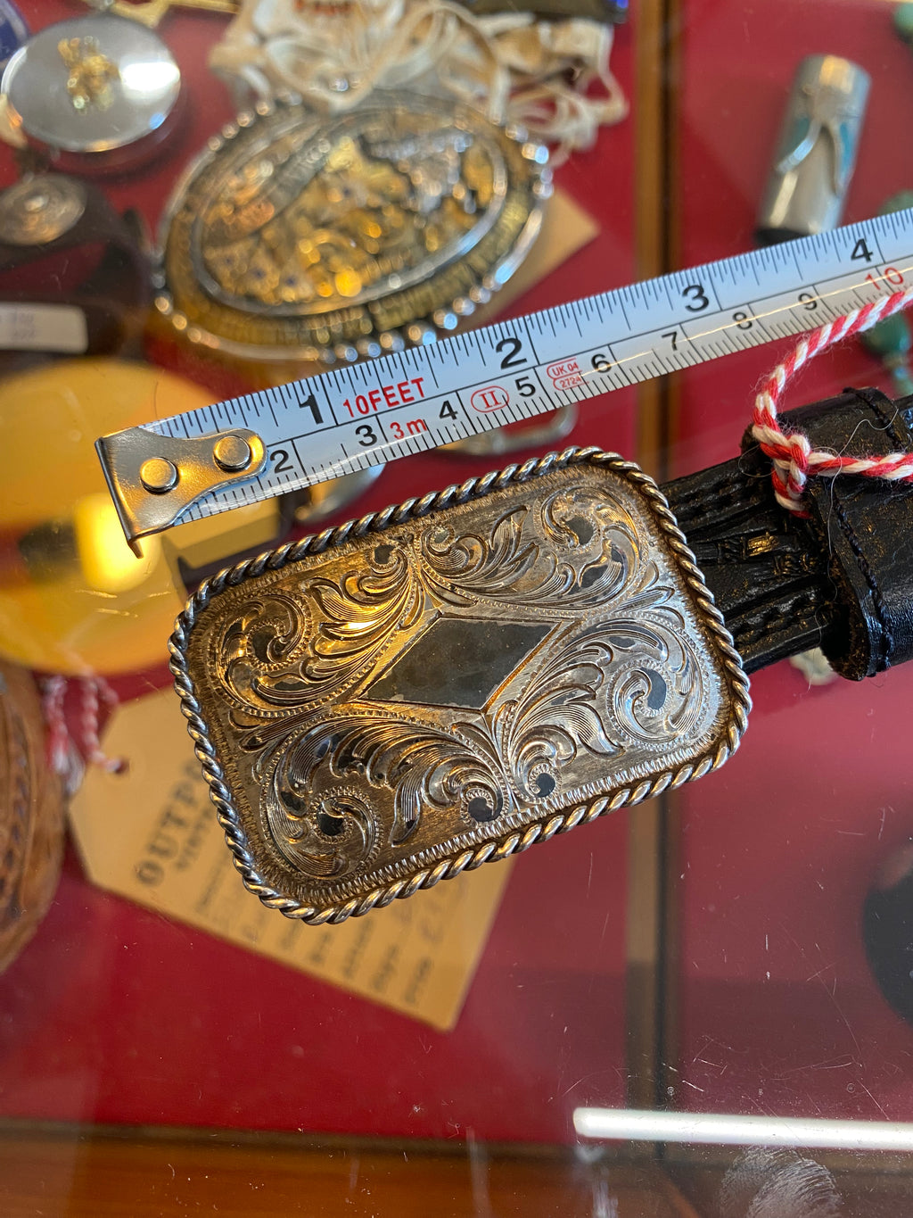 Edward H. Bohlin Sterling Silver Buckle & VOGT Hand Tooled Belt