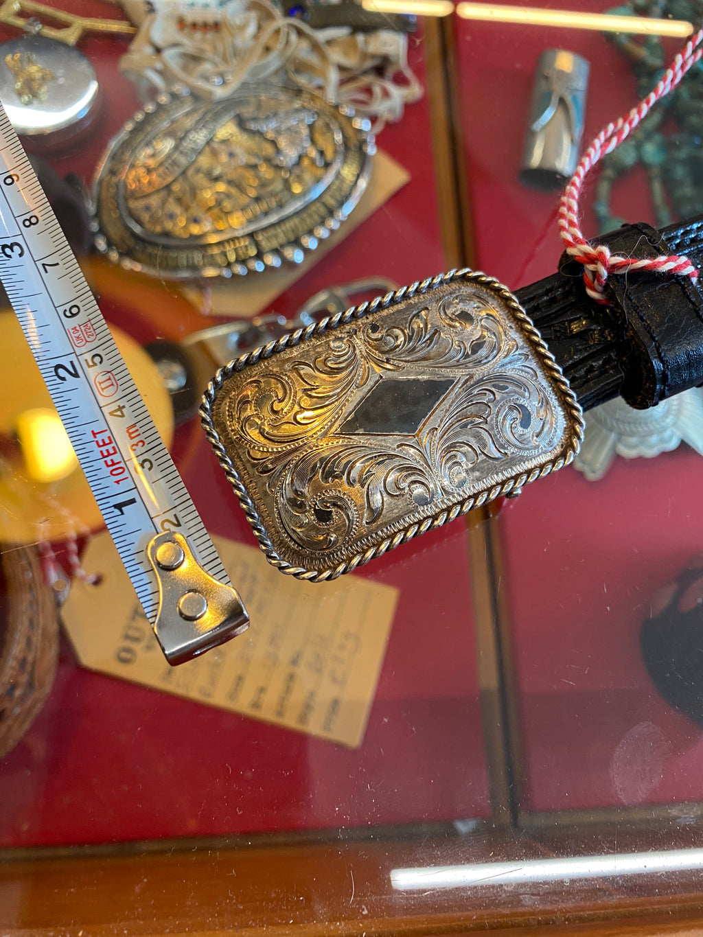 Edward H. Bohlin Sterling Silver Buckle & VOGT Hand Tooled Belt