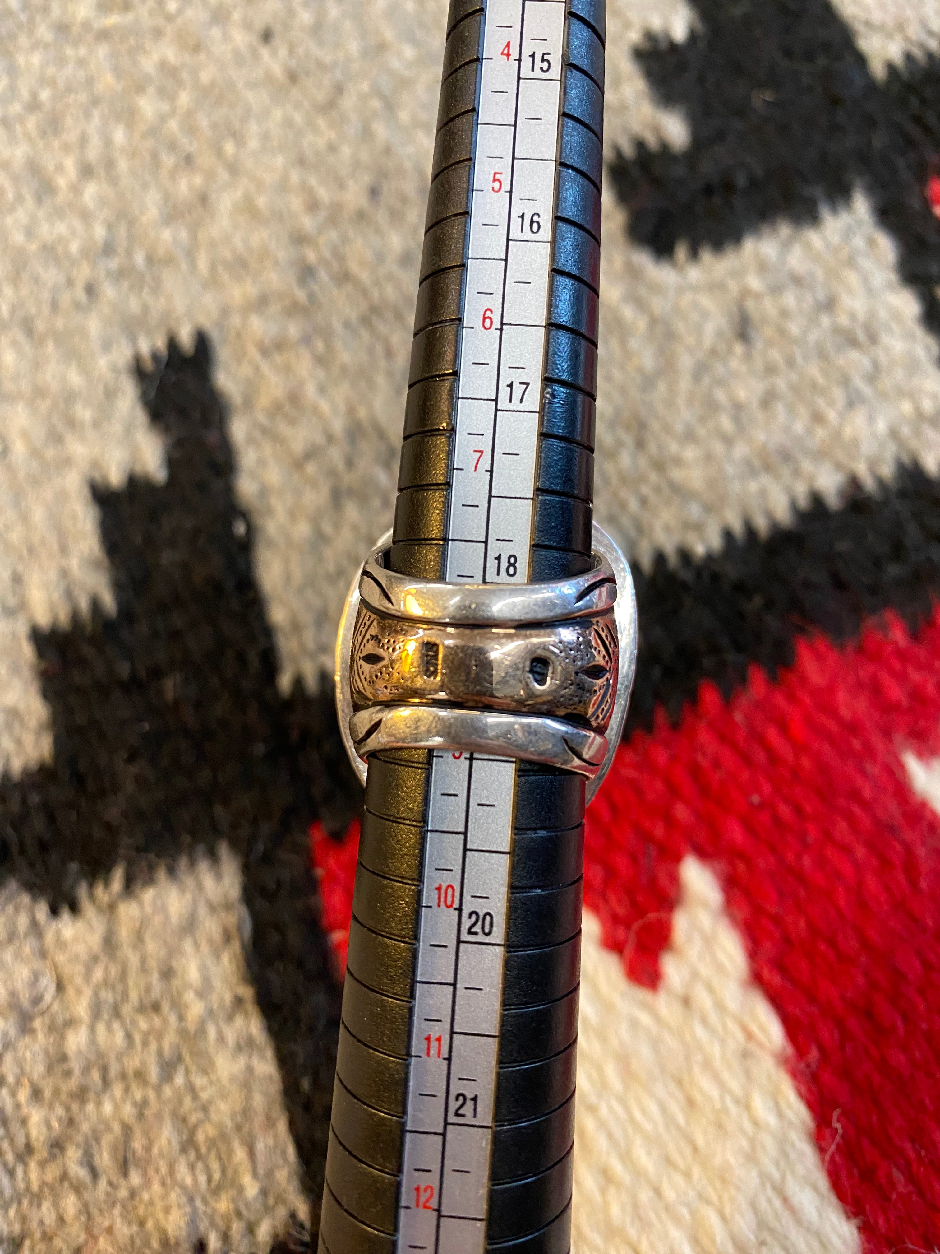 SWS Mexican Biker Ring With Turquoise Stone