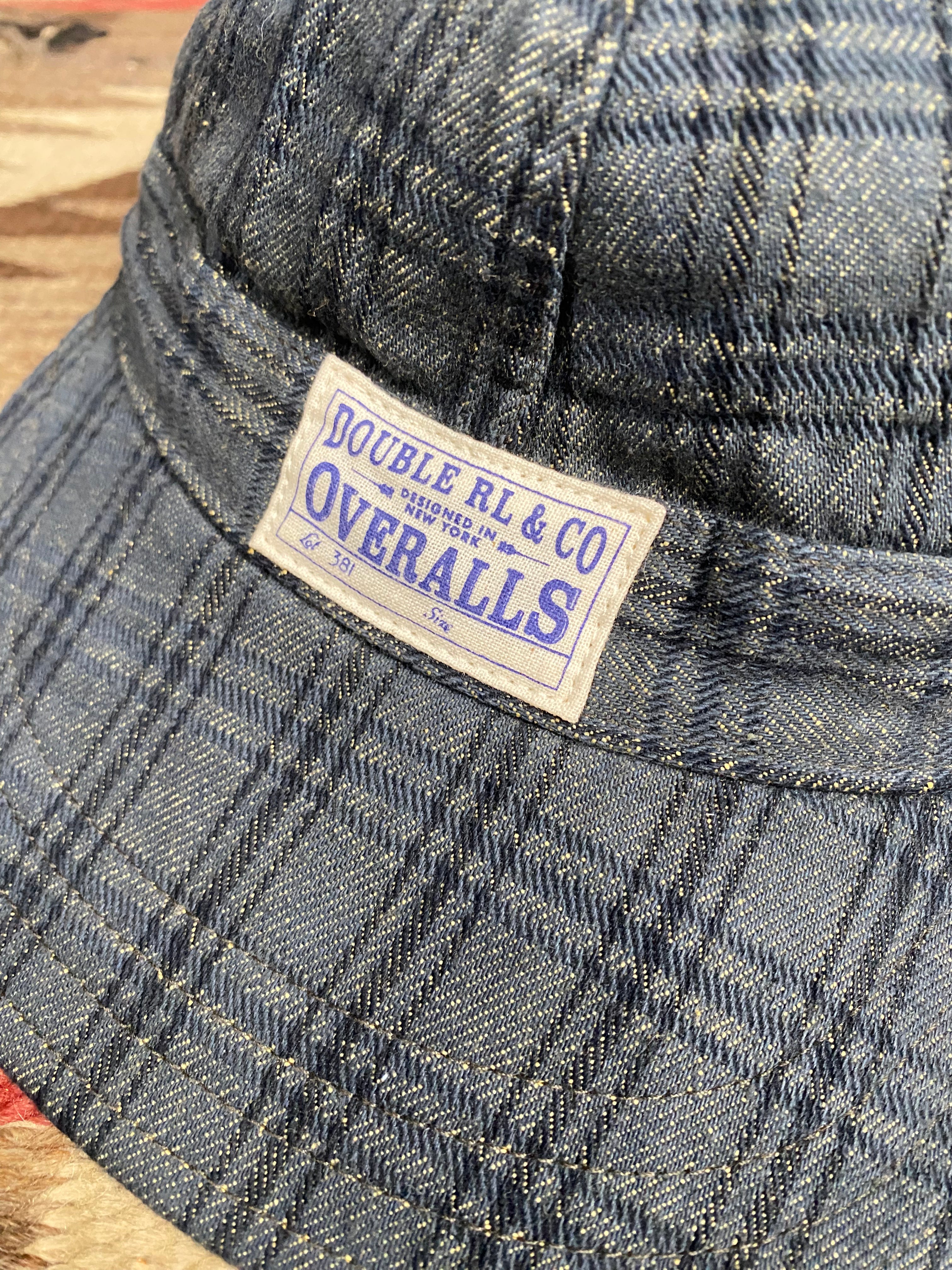 RRL Overalls Plaid Denim Cap