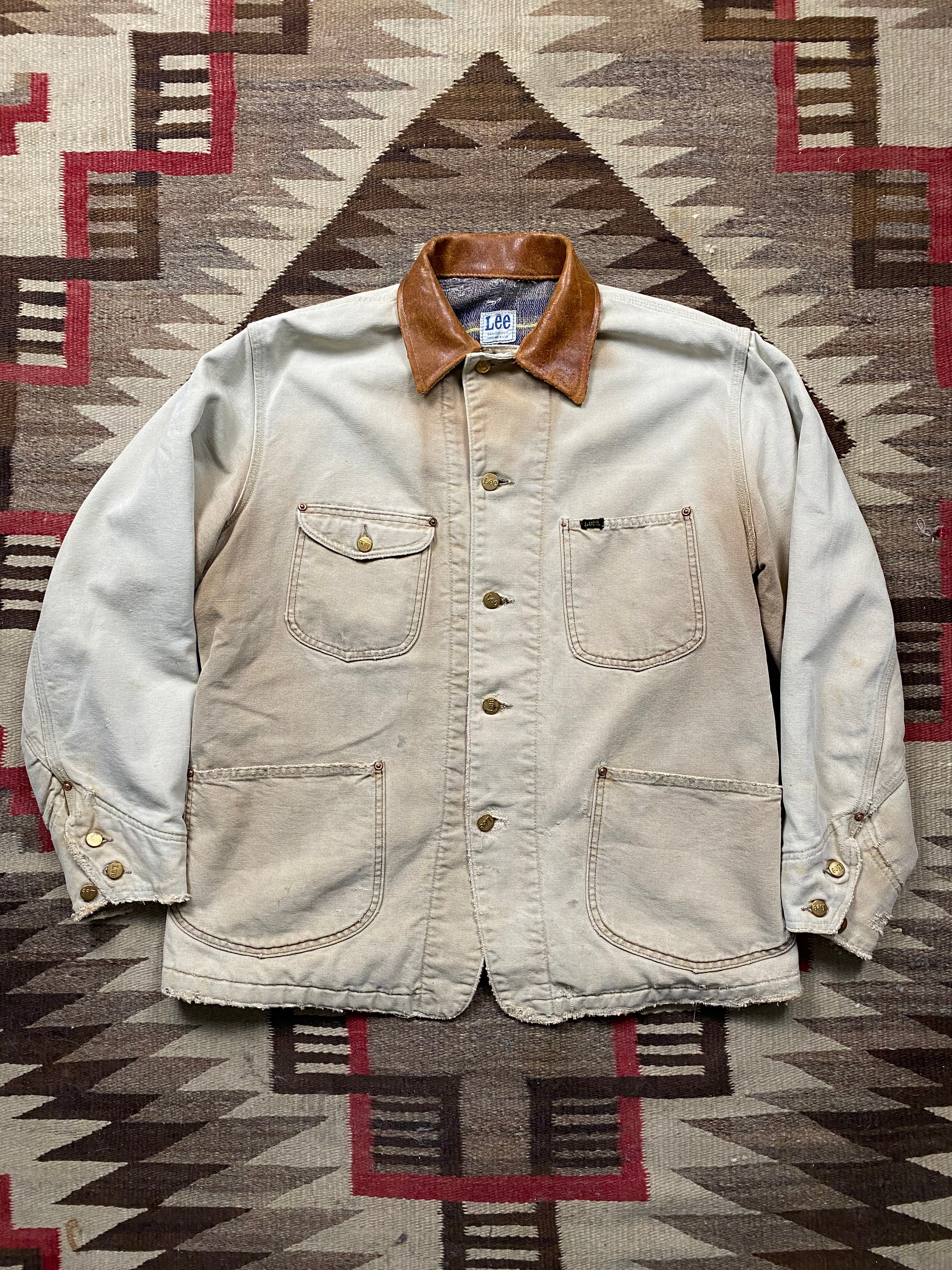 Lee Duck Canvas Chore Coat With Leather Collar