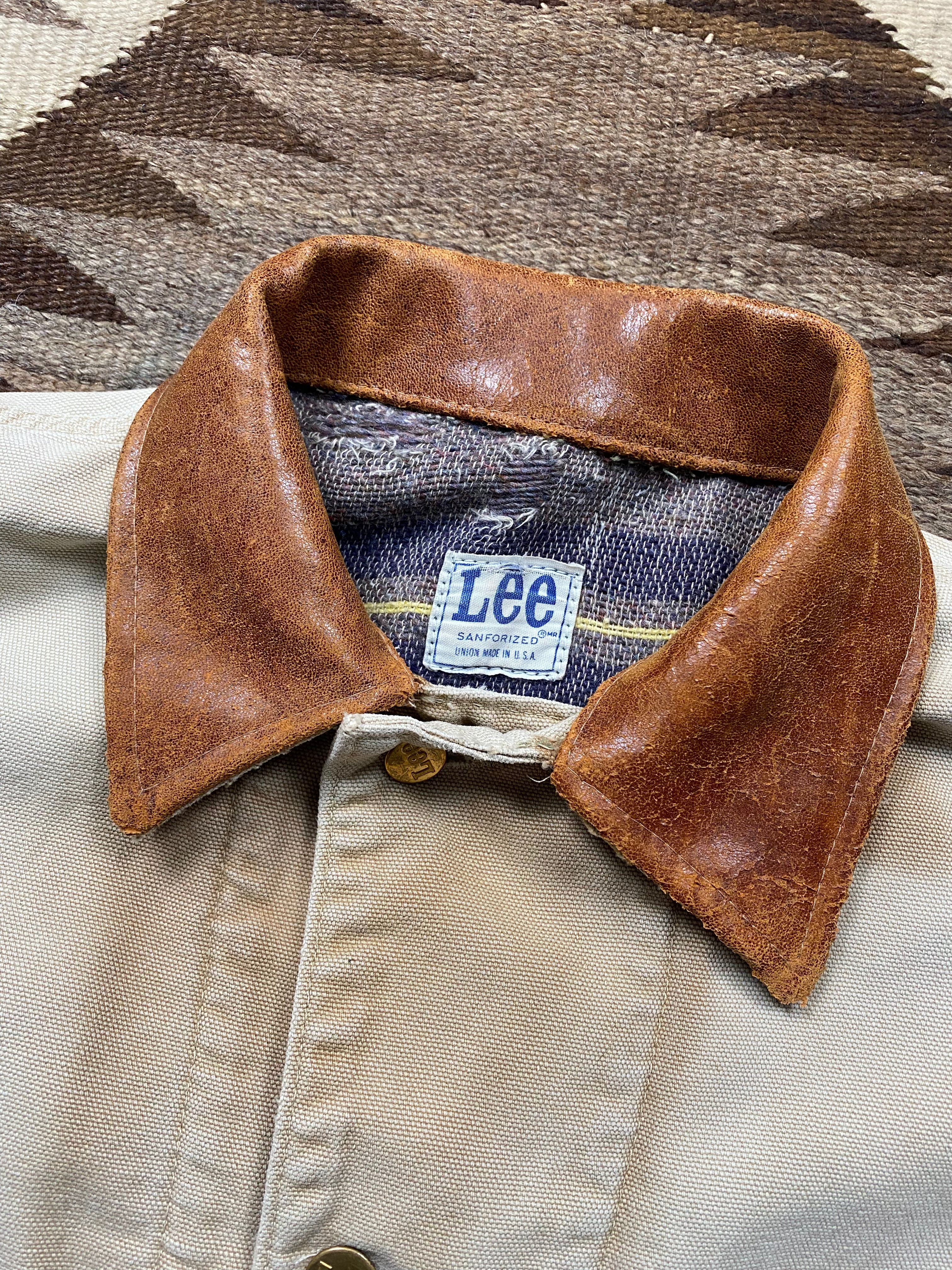 Lee Duck Canvas Chore Coat With Leather Collar