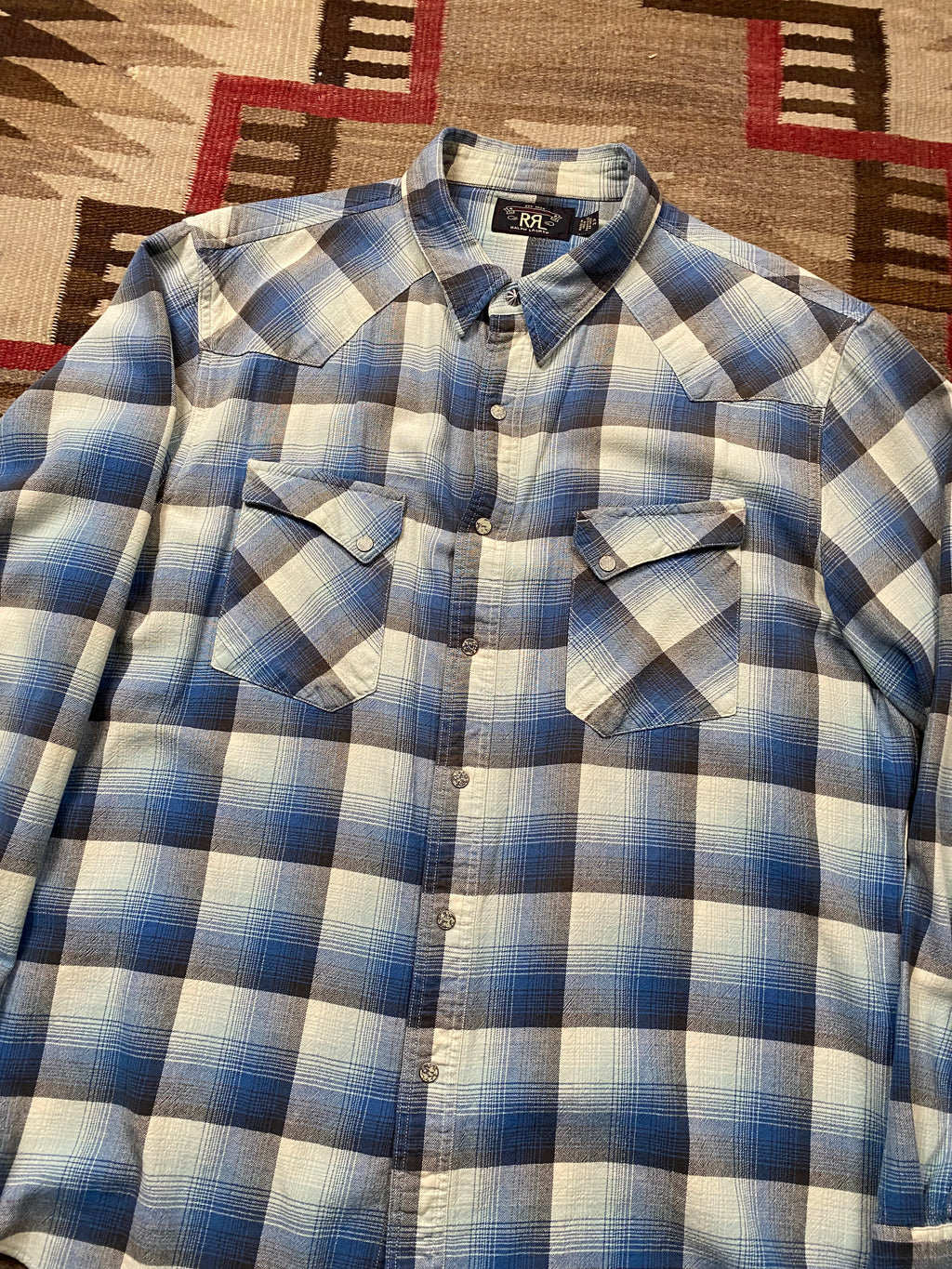 RRL Plaid Western Shirt