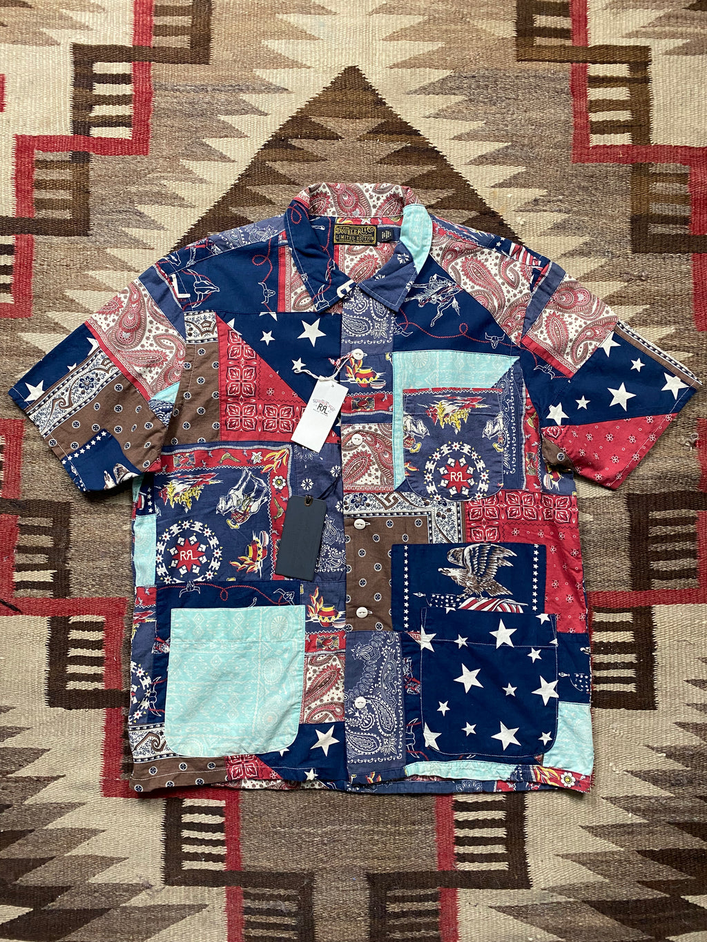 RRL Limited-Edition Patchwork Camp Shirt