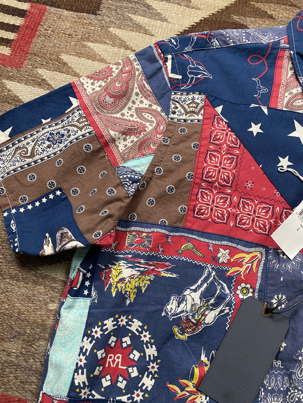 RRL Limited-Edition Patchwork Camp Shirt