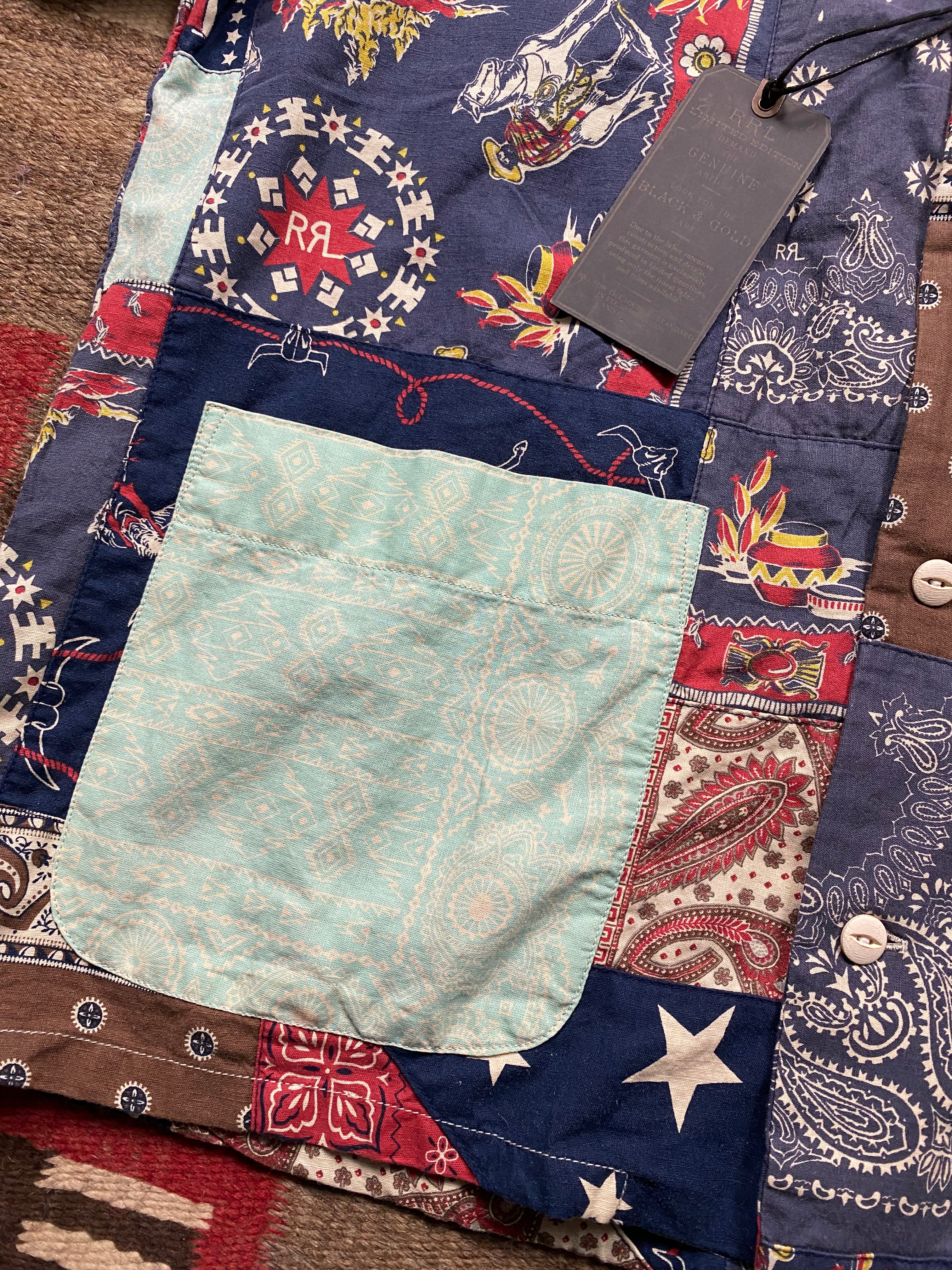 RRL Limited-Edition Patchwork Camp Shirt