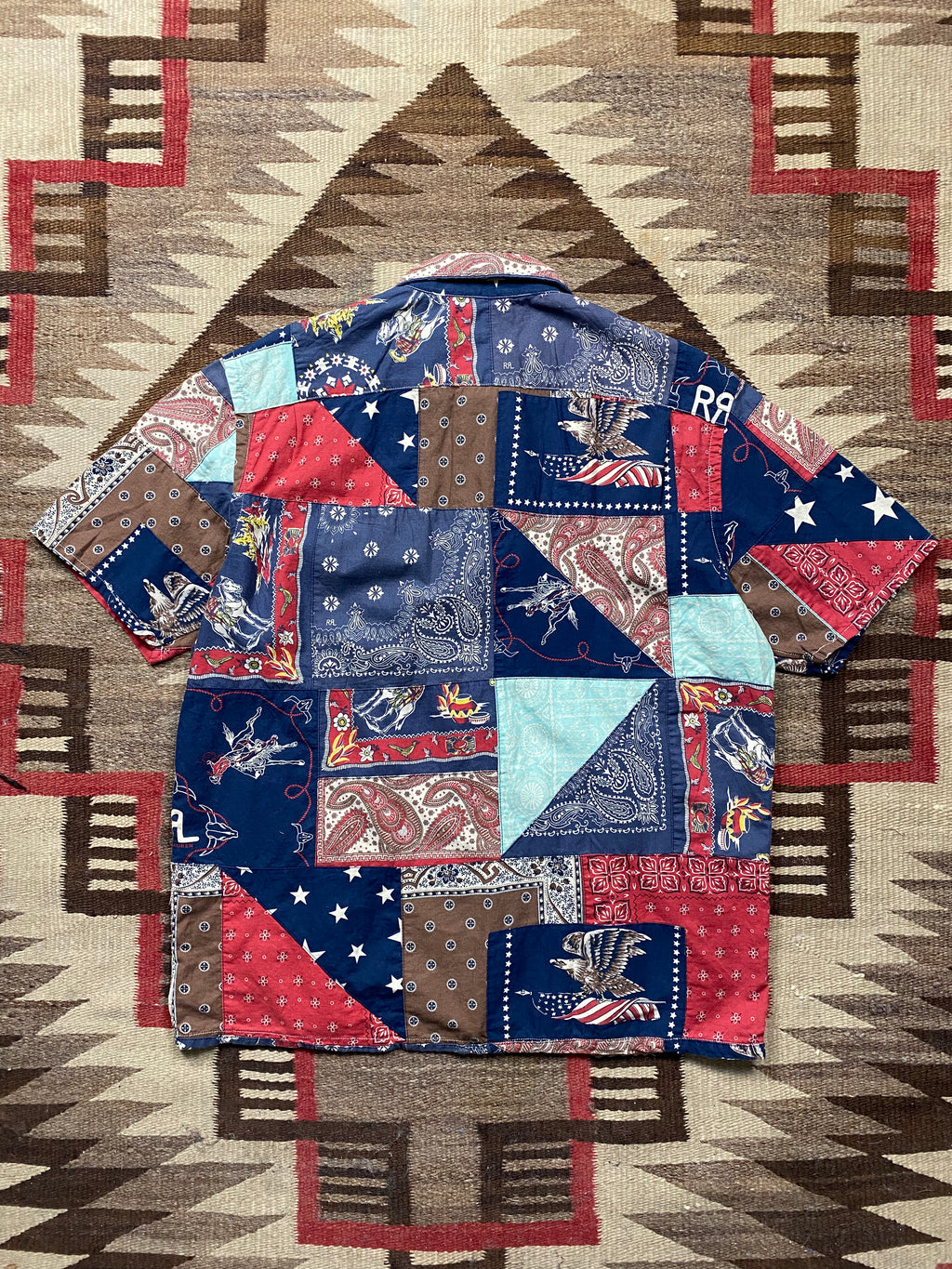 RRL Limited-Edition Patchwork Camp Shirt
