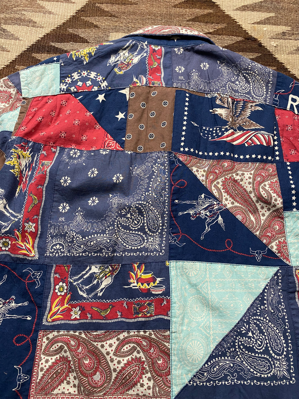 RRL Limited-Edition Patchwork Camp Shirt