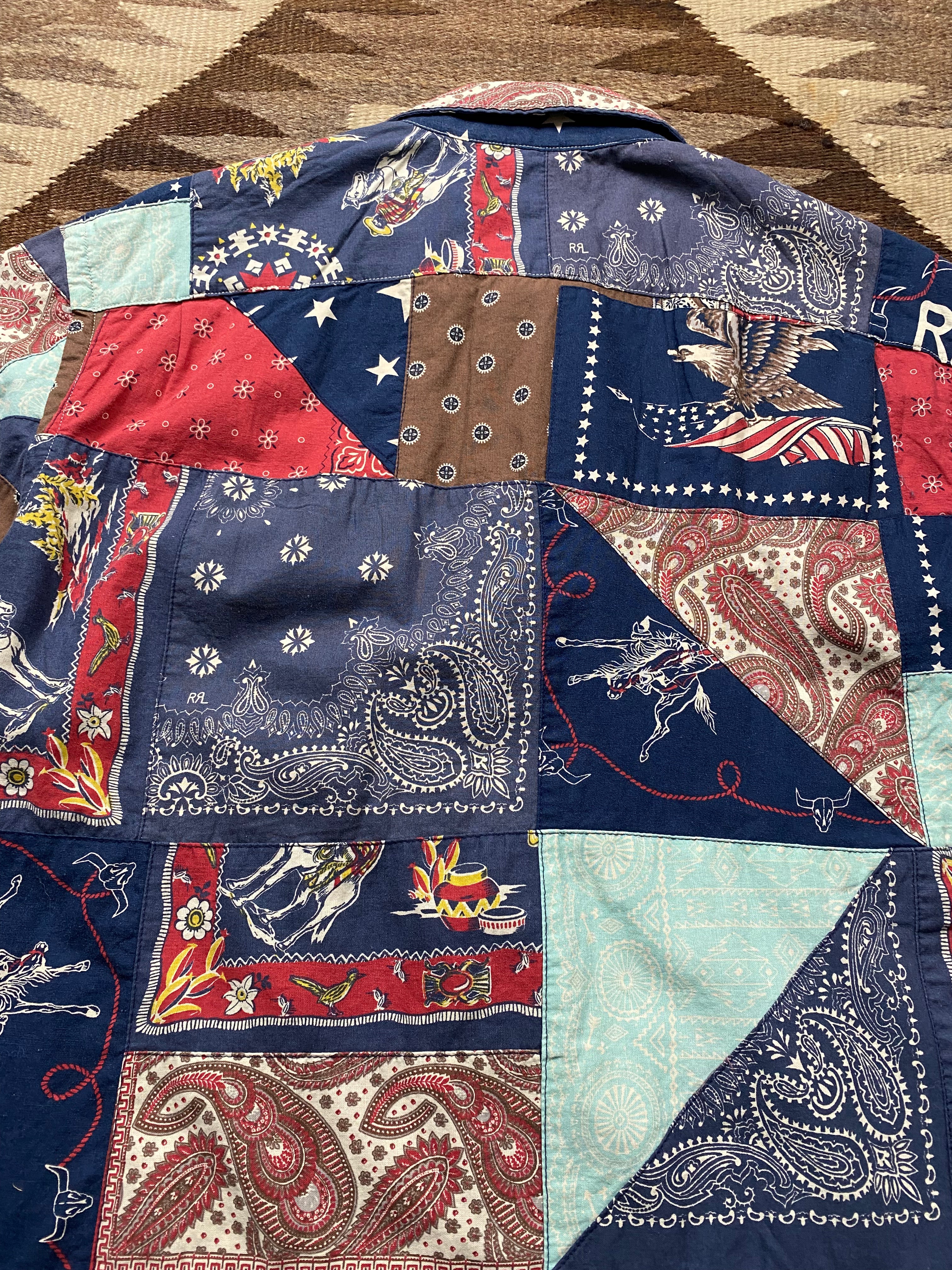 RRL Limited-Edition Patchwork Camp Shirt