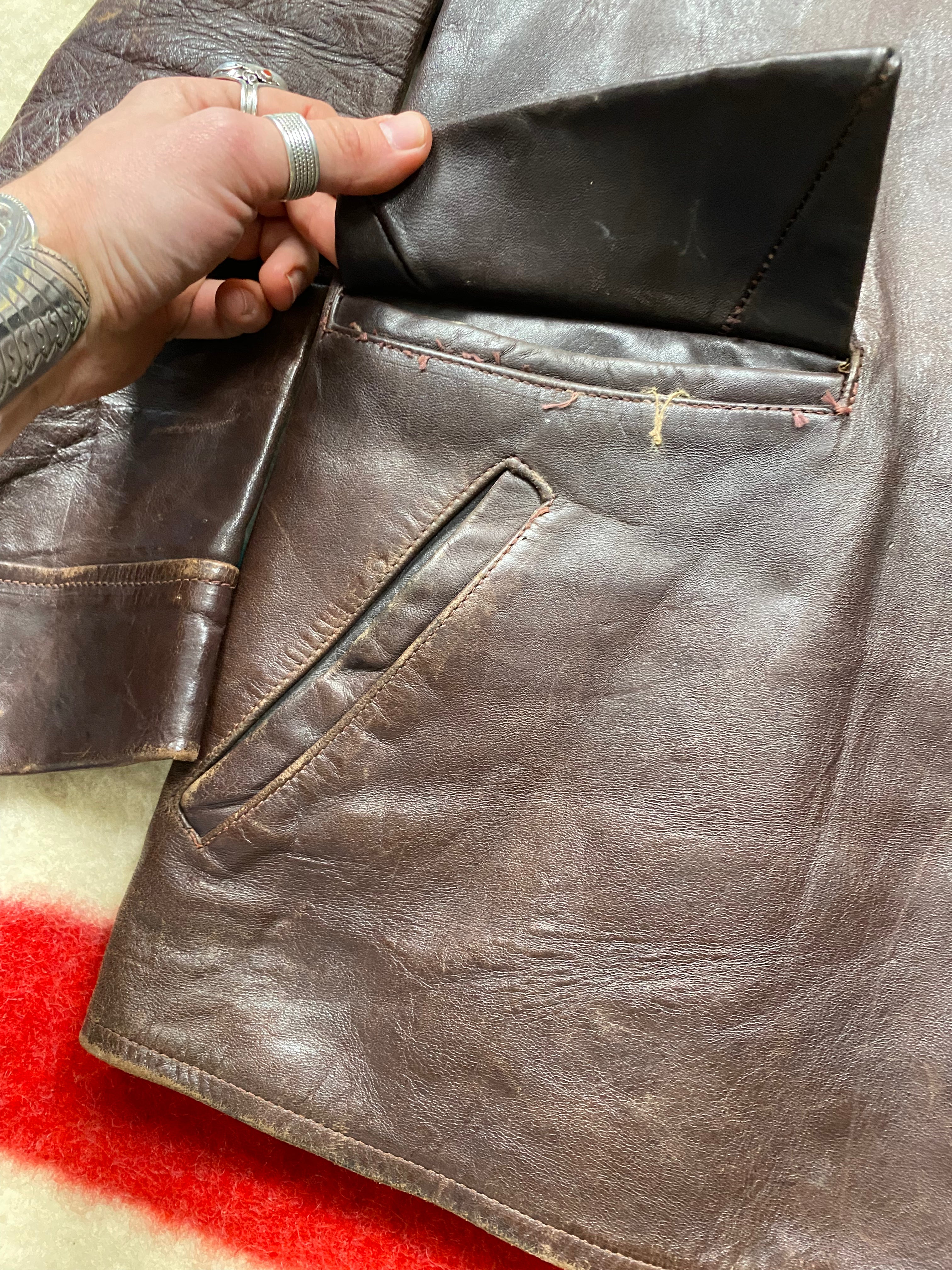 Richman Brothers 1940's Barnstormer Horsehide Coat