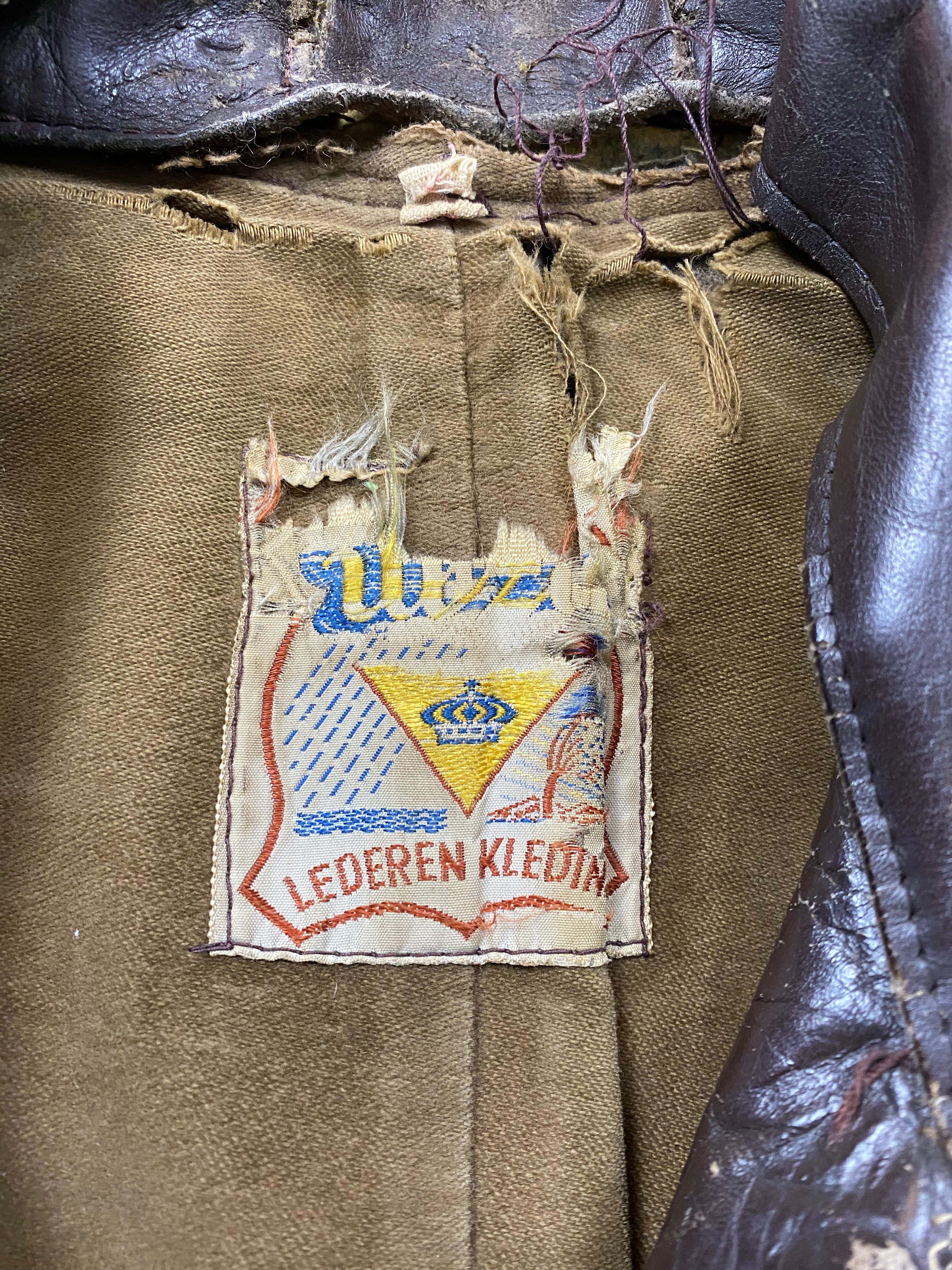 Urzo 1940's-1950's Dutch Horsehide Motorcycle Jacket