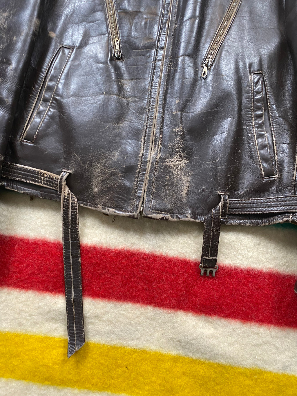 Urzo 1940's-1950's Dutch Horsehide Motorcycle Jacket