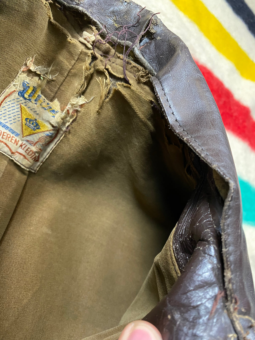 Urzo 1940's-1950's Dutch Horsehide Motorcycle Jacket