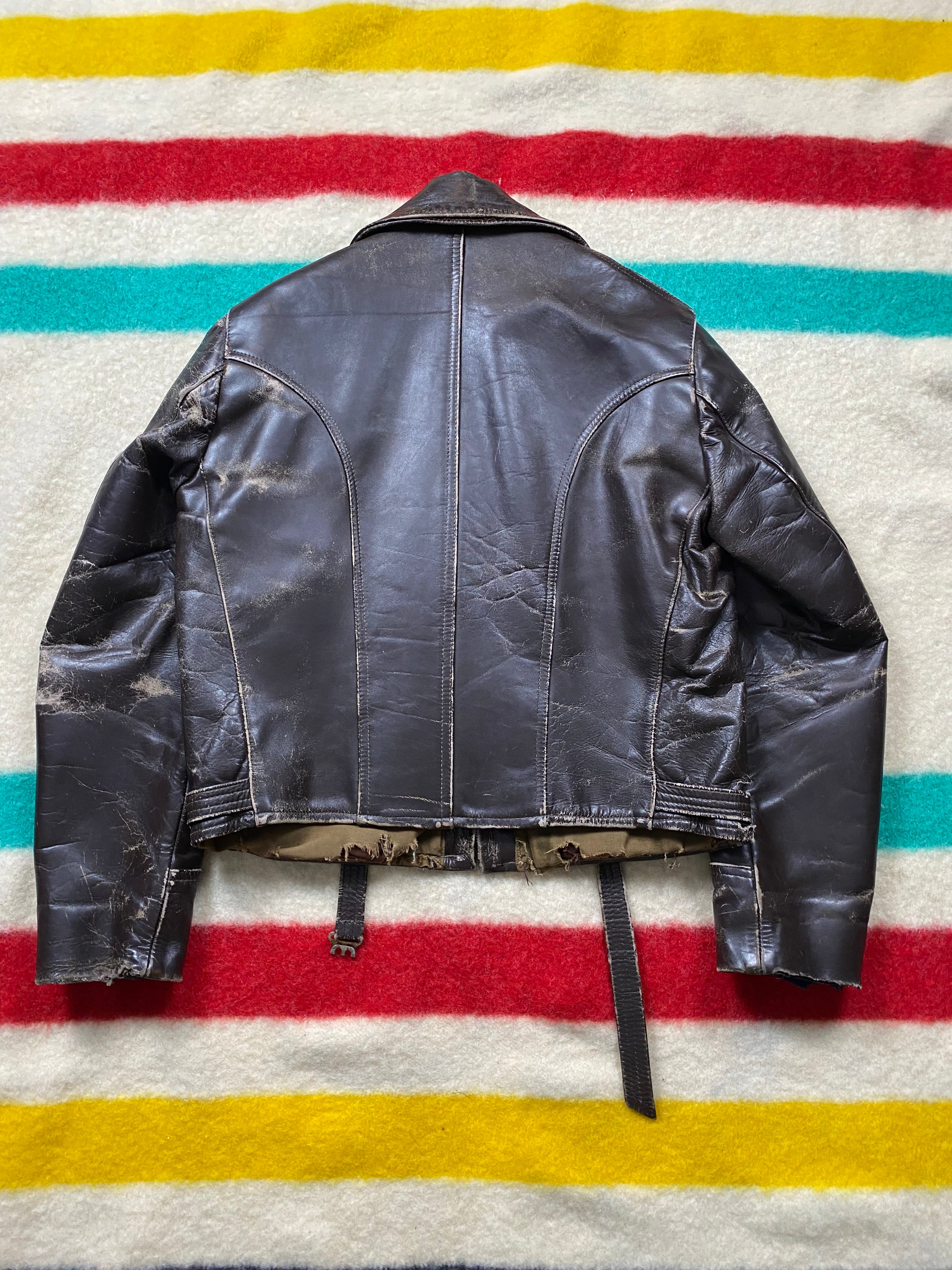 Urzo 1940's-1950's Dutch Horsehide Motorcycle Jacket