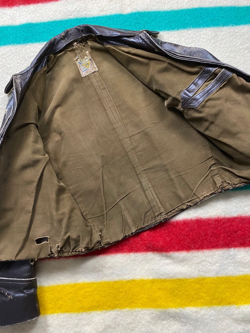 Urzo 1940's-1950's Dutch Horsehide Motorcycle Jacket
