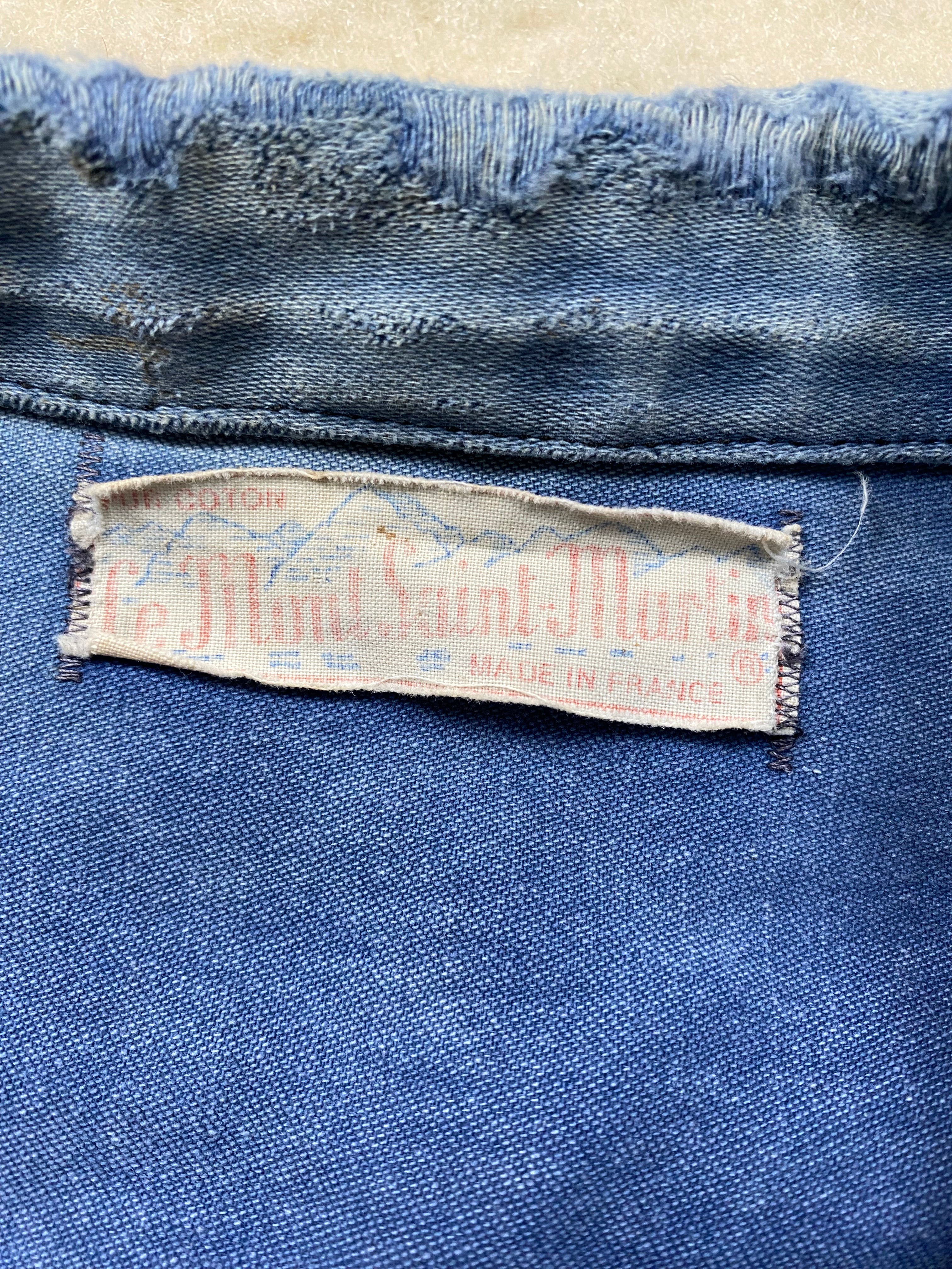 Le Mont Saint Martin French 1940's Moleskin Blazer / Worker Jacket