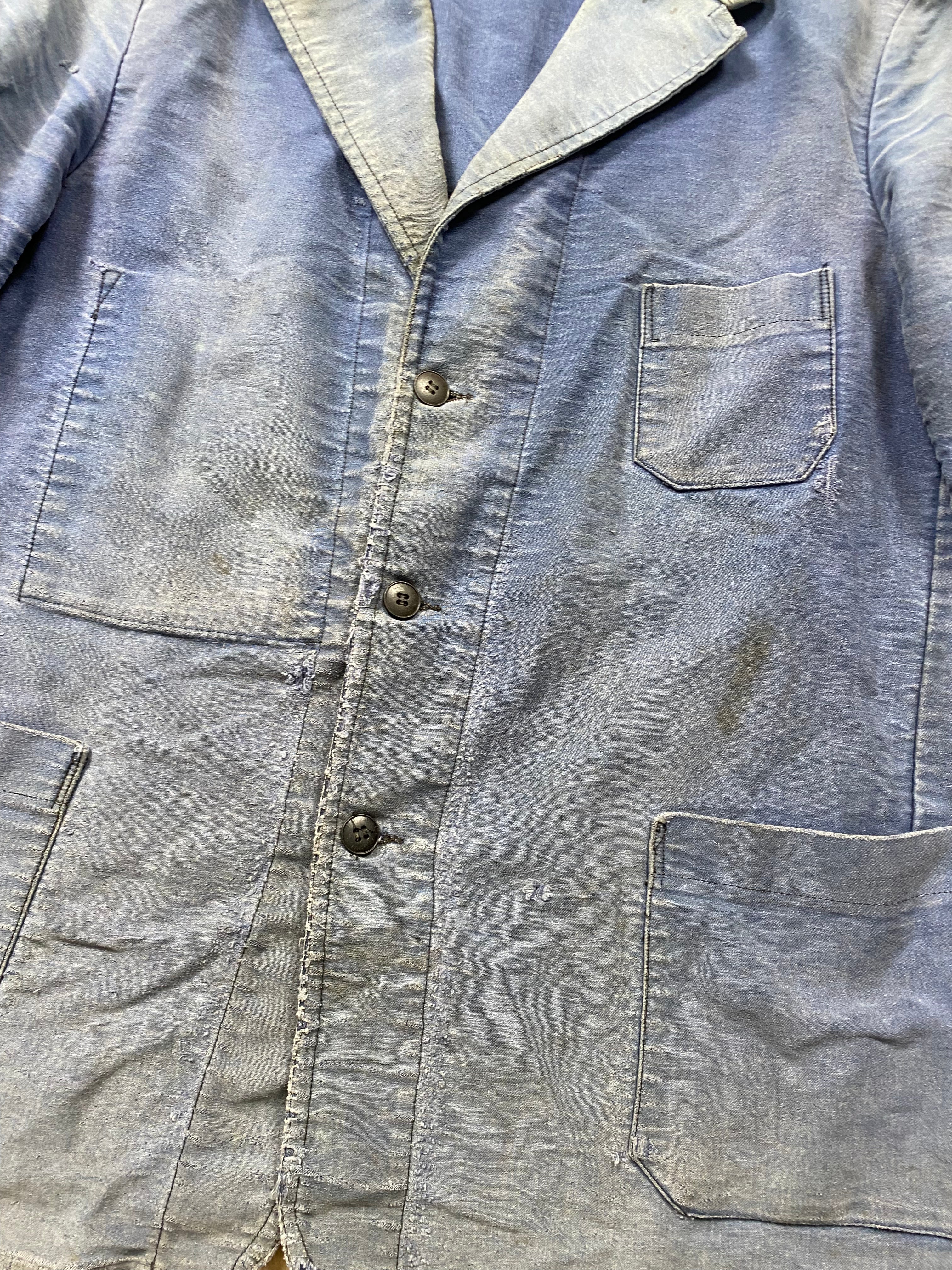 Le Mont Saint Martin French 1940's Moleskin Blazer / Worker Jacket