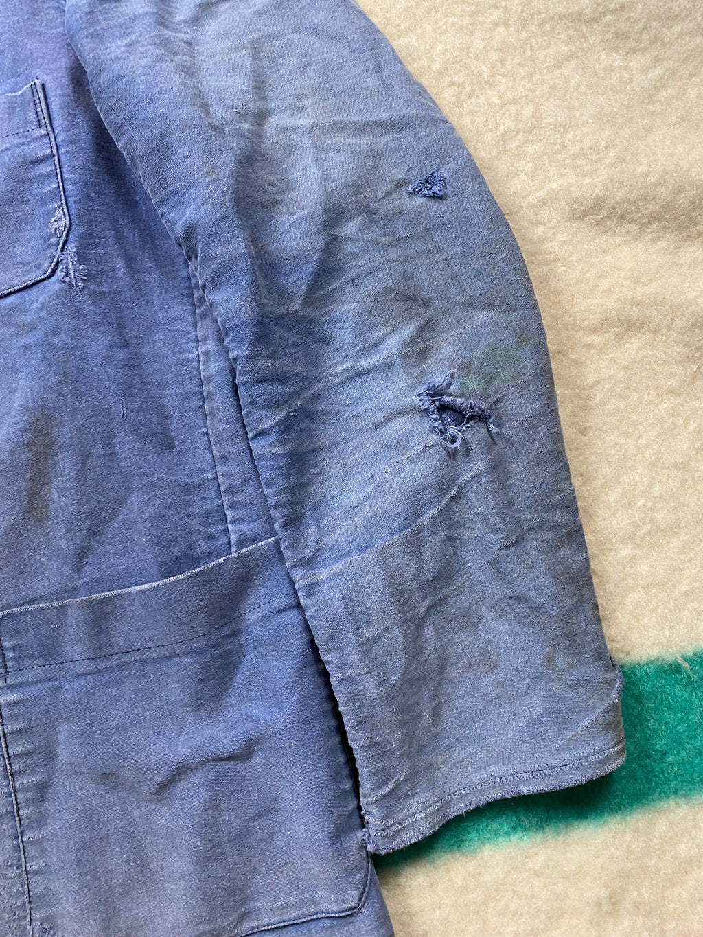 Le Mont Saint Martin French 1940's Moleskin Blazer / Worker Jacket