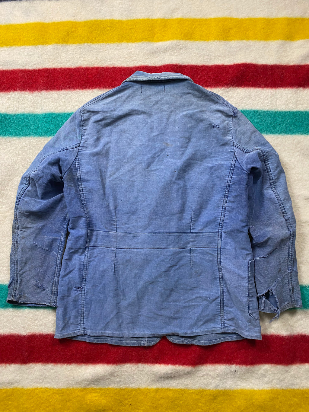 Le Mont Saint Martin French 1940's Moleskin Blazer / Worker Jacket