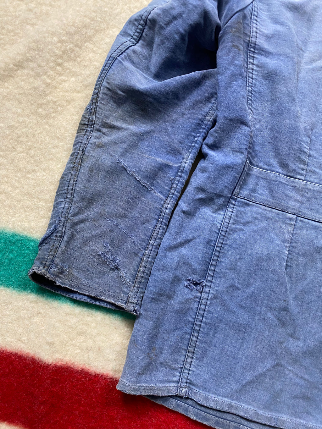 Le Mont Saint Martin French 1940's Moleskin Blazer / Worker Jacket