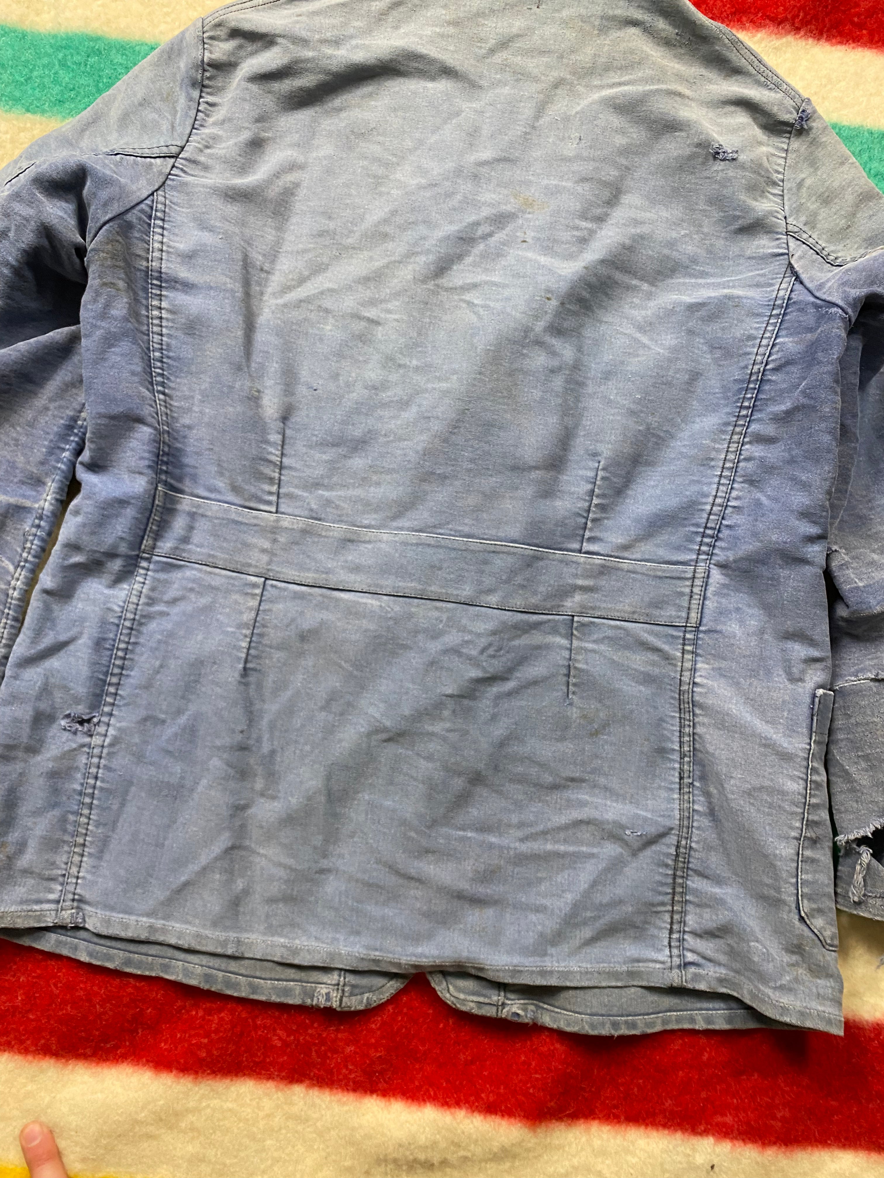 Le Mont Saint Martin French 1940's Moleskin Blazer / Worker Jacket