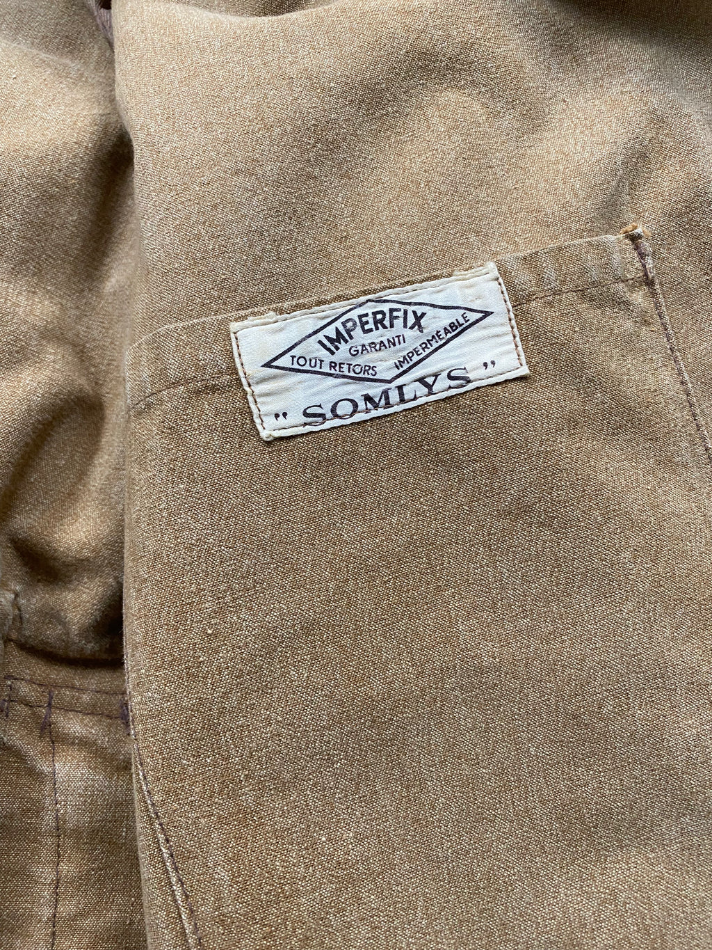 Imperfix 1940's French Faded Duck Canvas Hunting Jacket