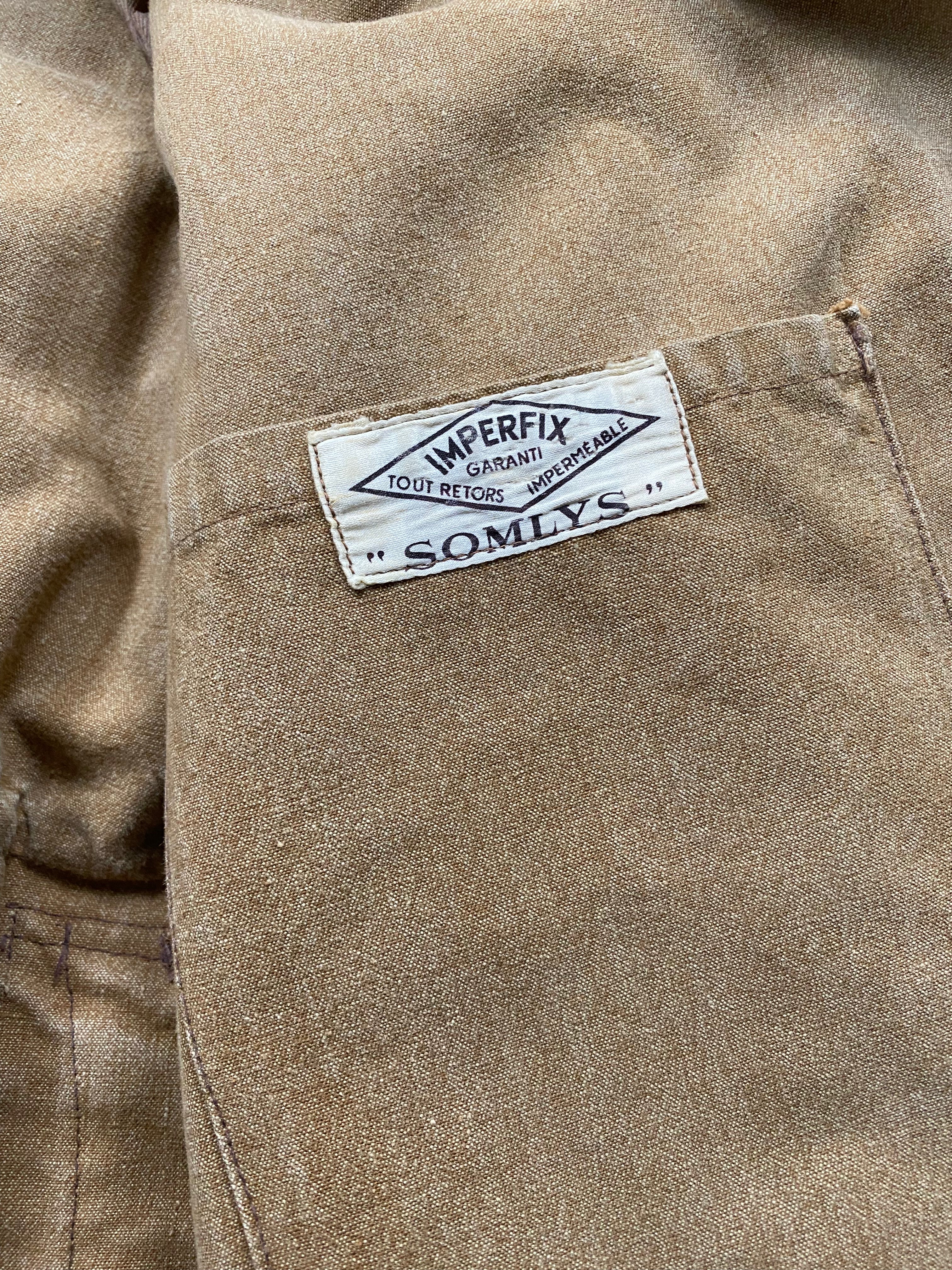Imperfix 1940's French Faded Duck Canvas Hunting Jacket