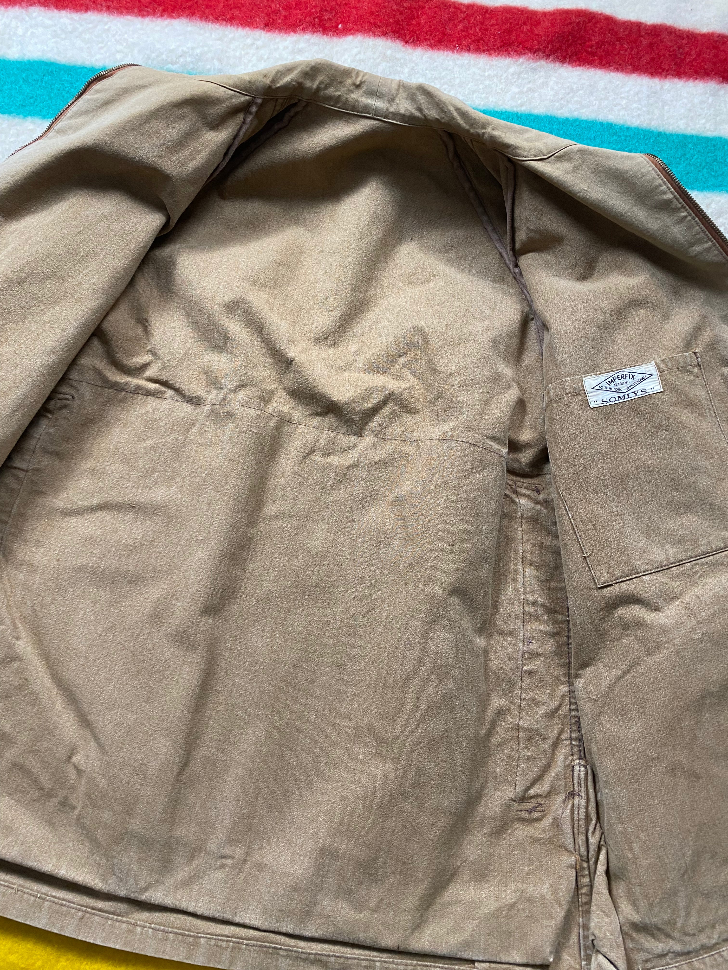 Imperfix 1940's French Faded Duck Canvas Hunting Jacket
