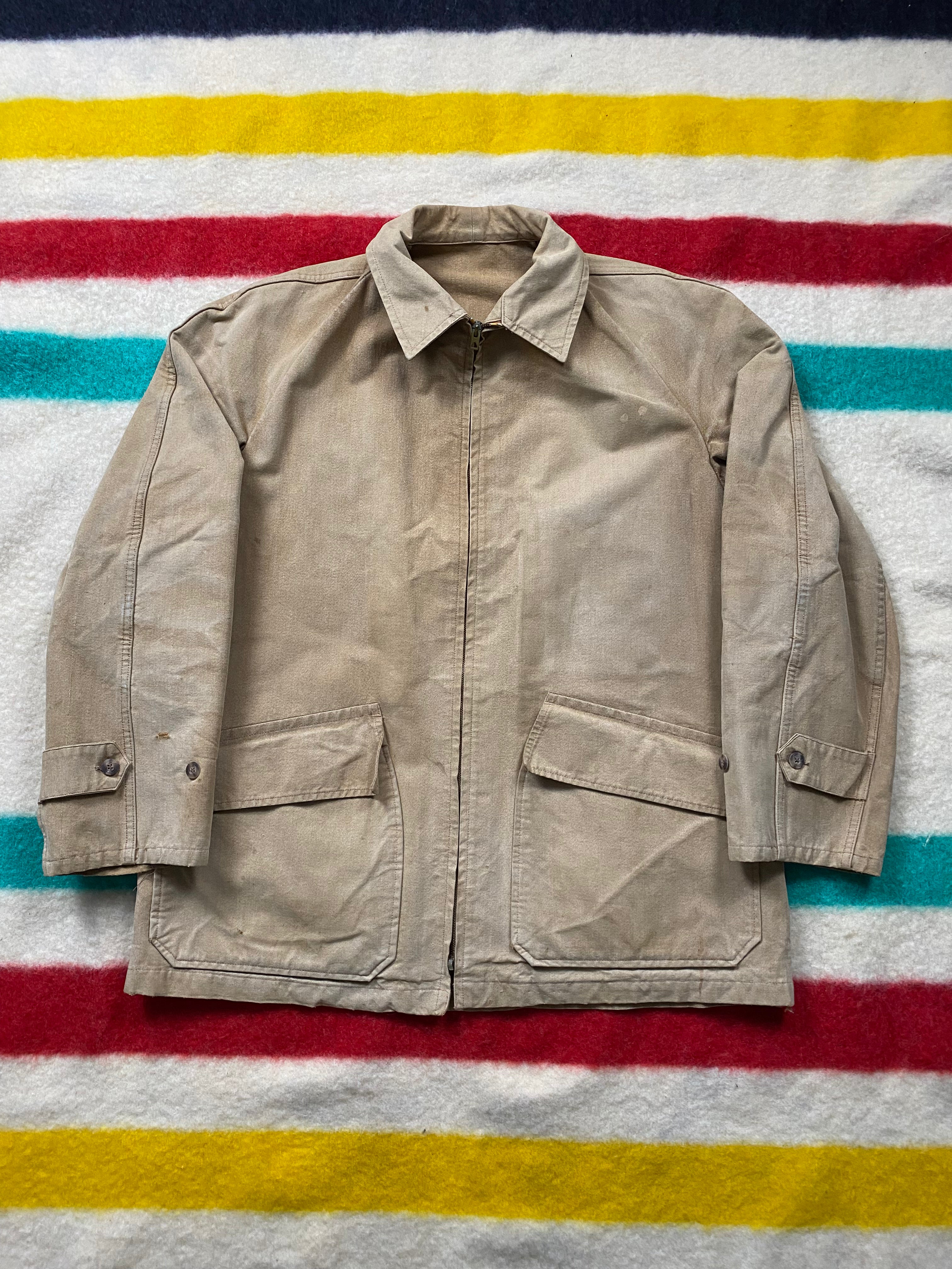 Imperfix 1940's French Faded Duck Canvas Hunting Jacket