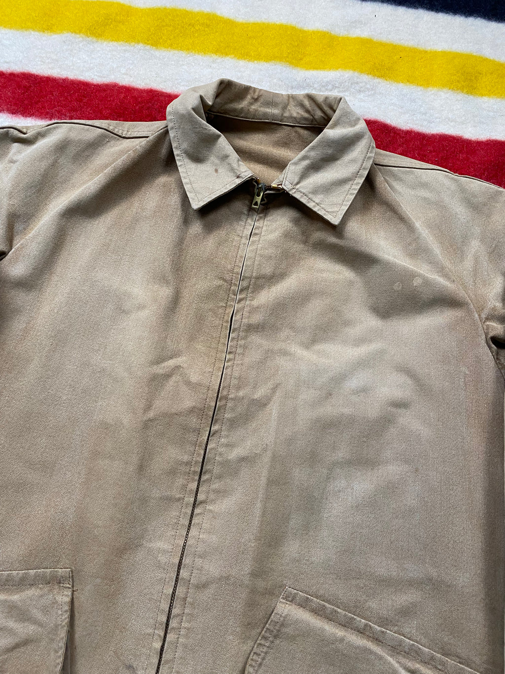 Imperfix 1940's French Faded Duck Canvas Hunting Jacket