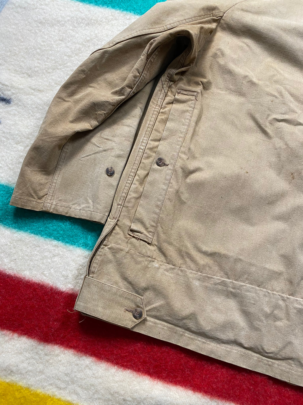 Imperfix 1940's French Faded Duck Canvas Hunting Jacket