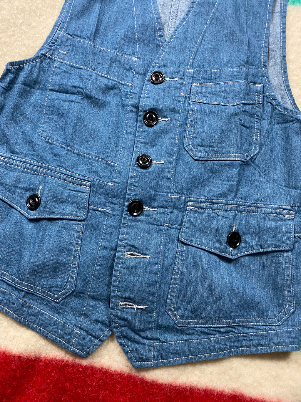 RRL Indigo Waistcoat