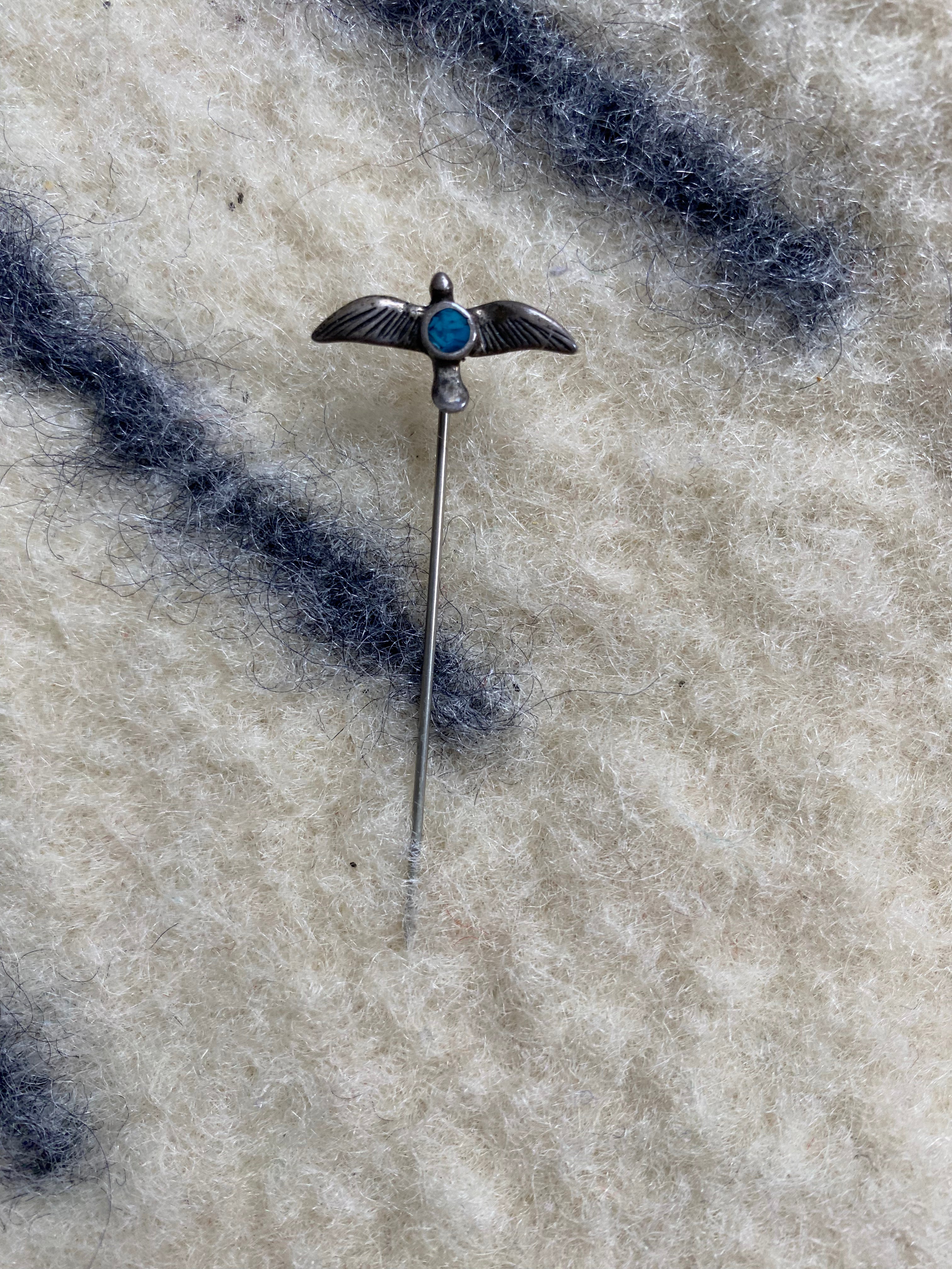 Sterling Silver Navajo Thunderbird Hat Pin