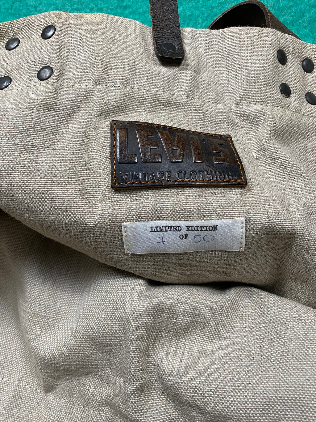 Levi's Vintage Clothing Limited Edition (#7/50) Canvas Back With Leather Straps