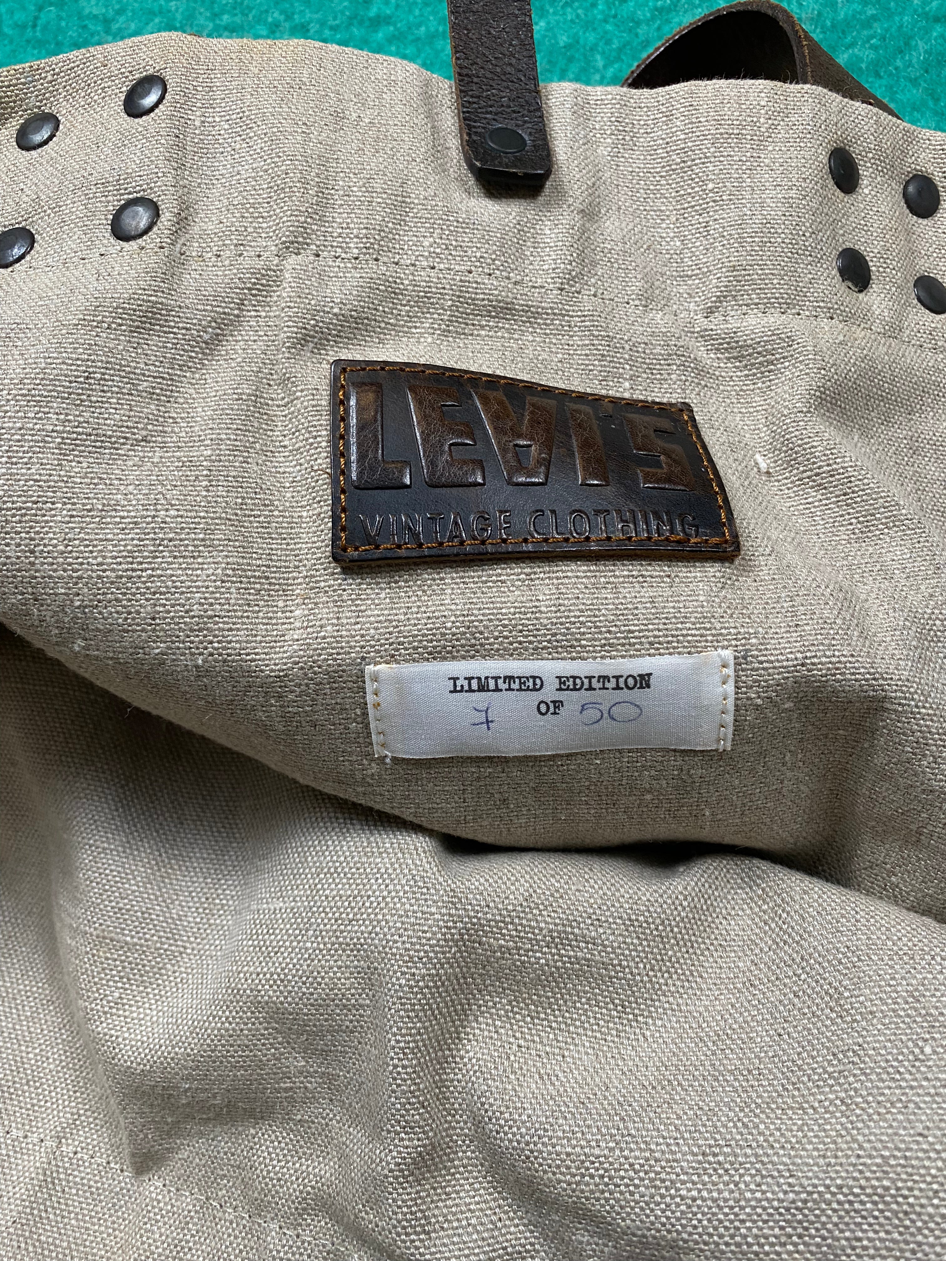 Levi's Vintage Clothing Limited Edition (#7/50) Canvas Back With Leather Straps
