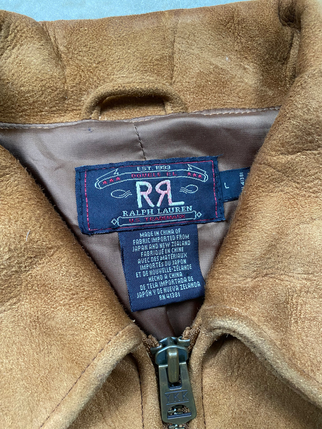 RRL Suede Half-belt Western Safari Coat