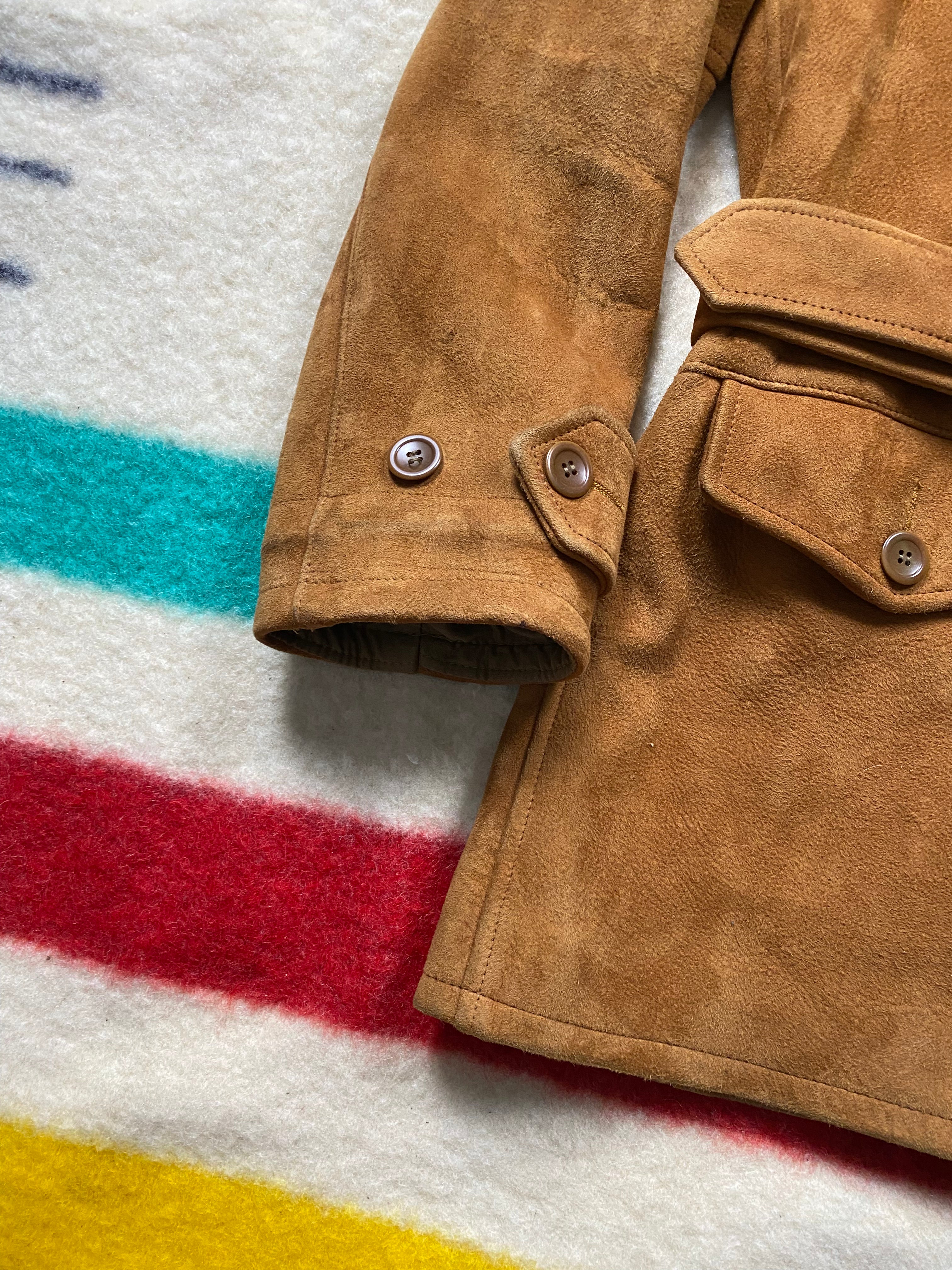 RRL Suede Half-belt Western Safari Coat