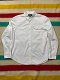 RRL Plain White Western Shirt