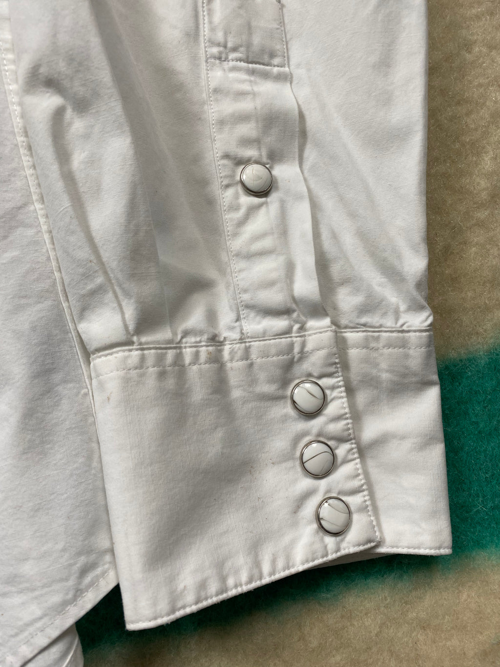 RRL Plain White Western Shirt