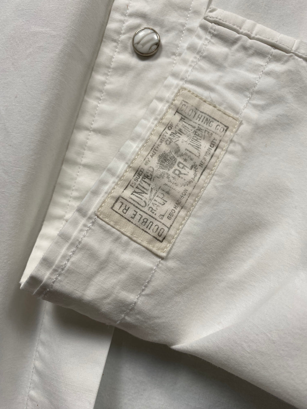 RRL Plain White Western Shirt