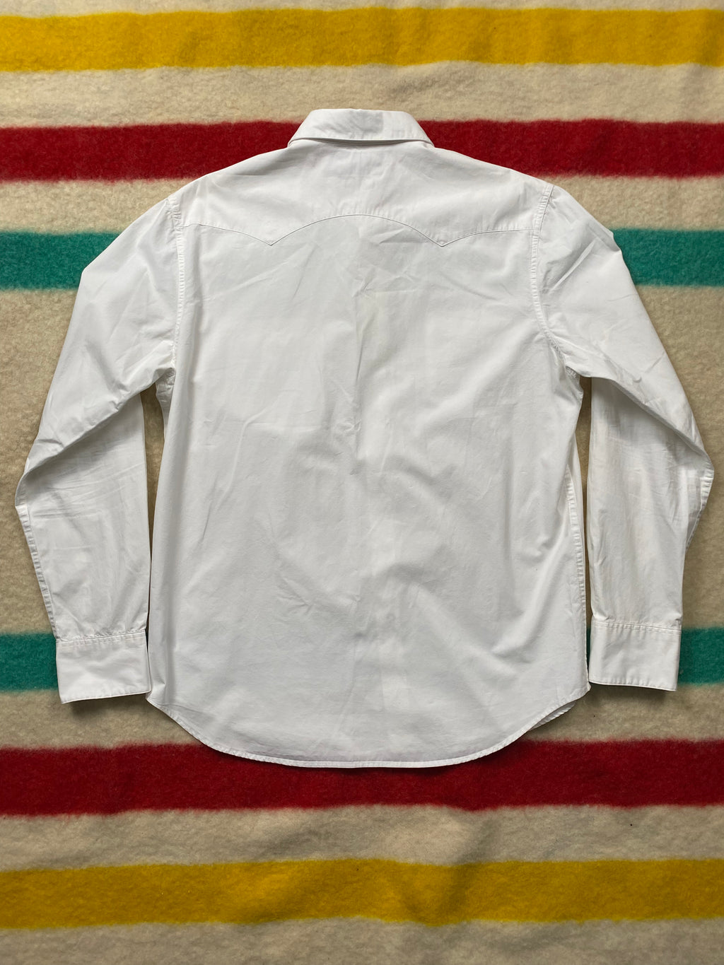 RRL Plain White Western Shirt