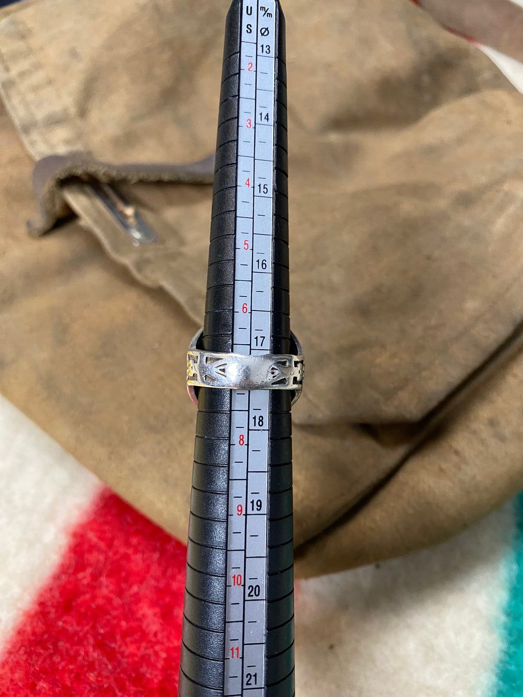 Fred Harvey Era Zuni Thunderbird - Rising Sun Sterling Ring