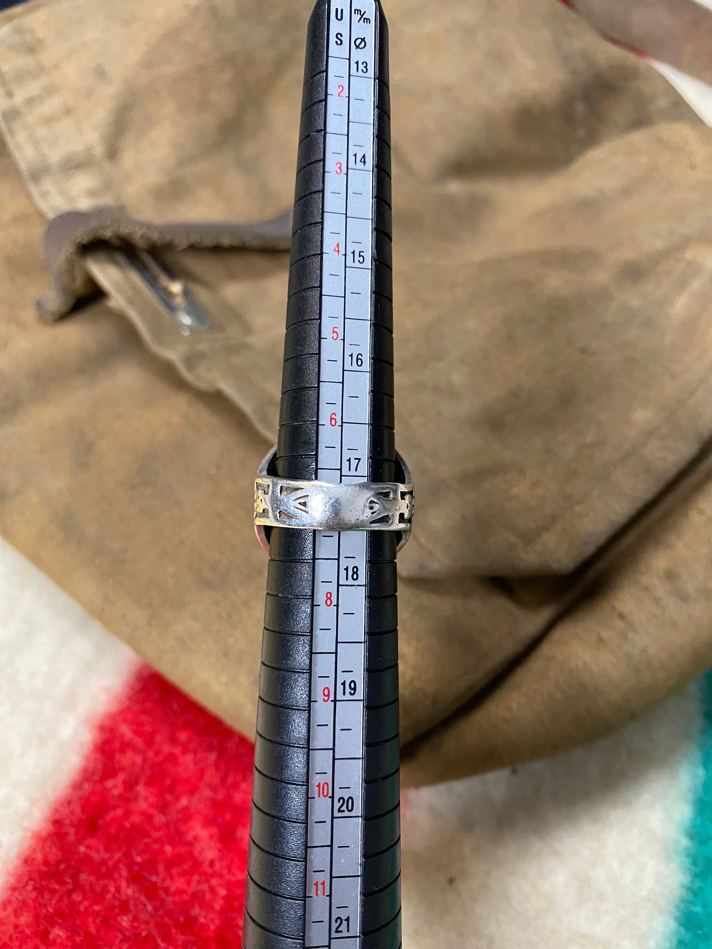 Fred Harvey Era Zuni Thunderbird - Rising Sun Sterling Ring