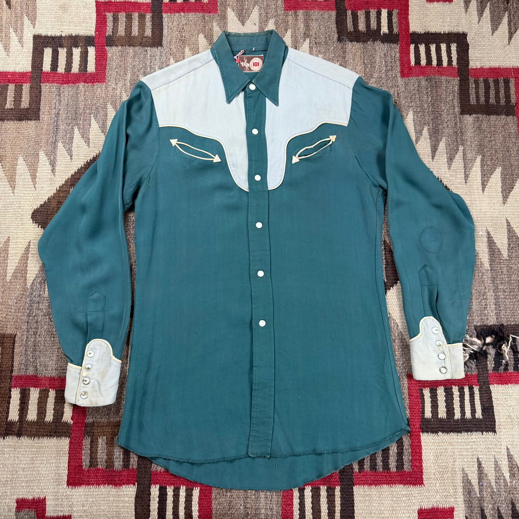 Montgomery Ward 101 1940's Two Tone Western Shirt