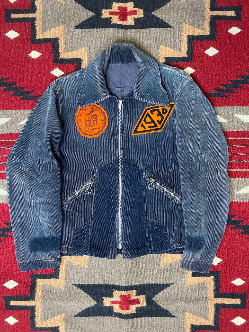 Virginia Polytechnic Institute 1930's Halfbelted Corduroy Jacket