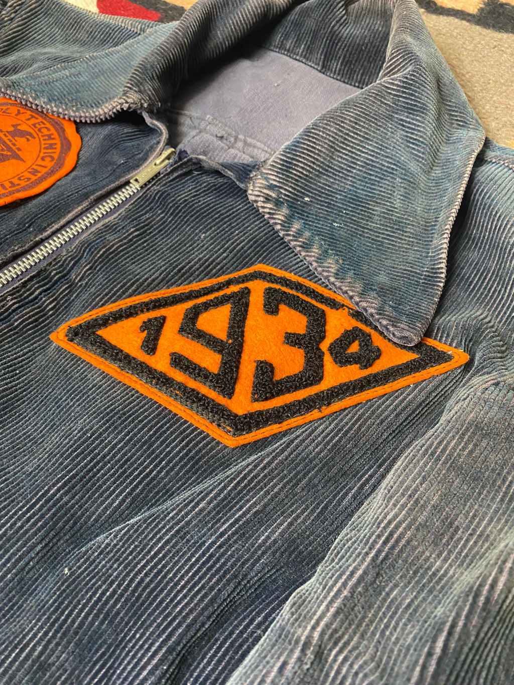 Virginia Polytechnic Institute 1930's Halfbelted Corduroy Jacket