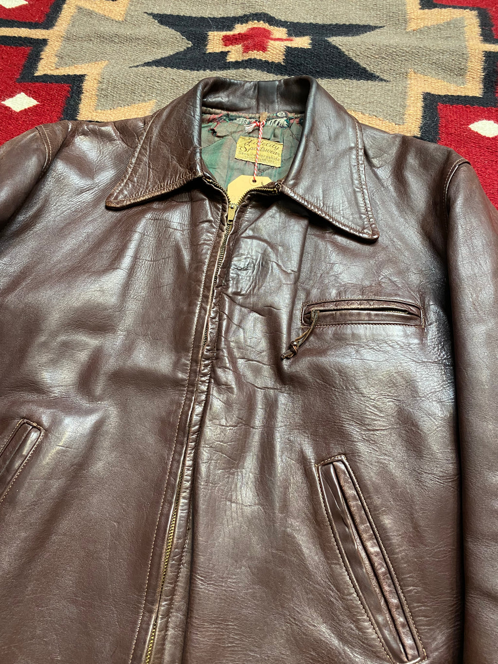 Fidelity Sportswear 1940's Halfbelted Front Quarter Horsehide Jacket