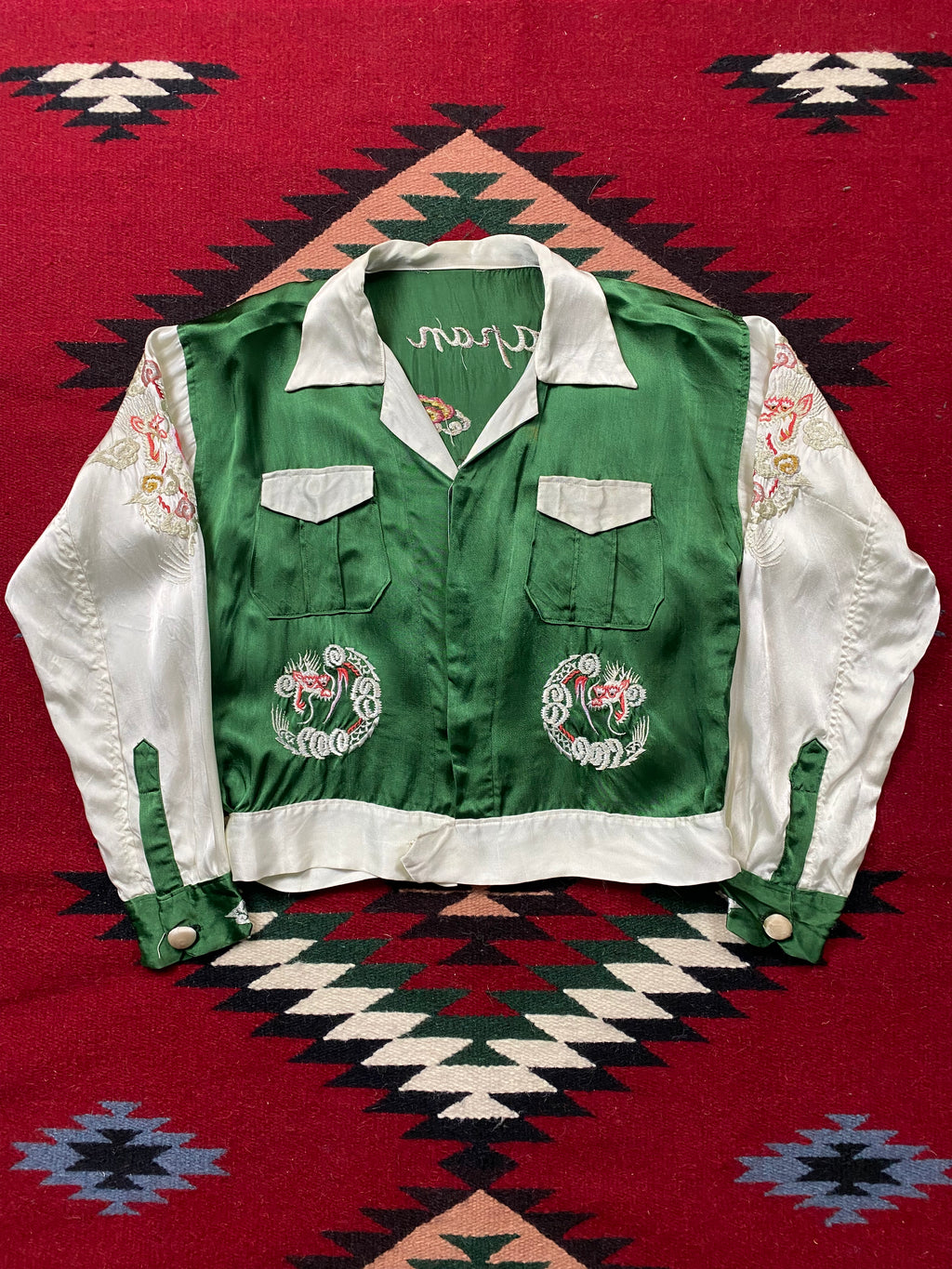 Japanese Two Tone 1940's Souvenir / Sukajan Jacket