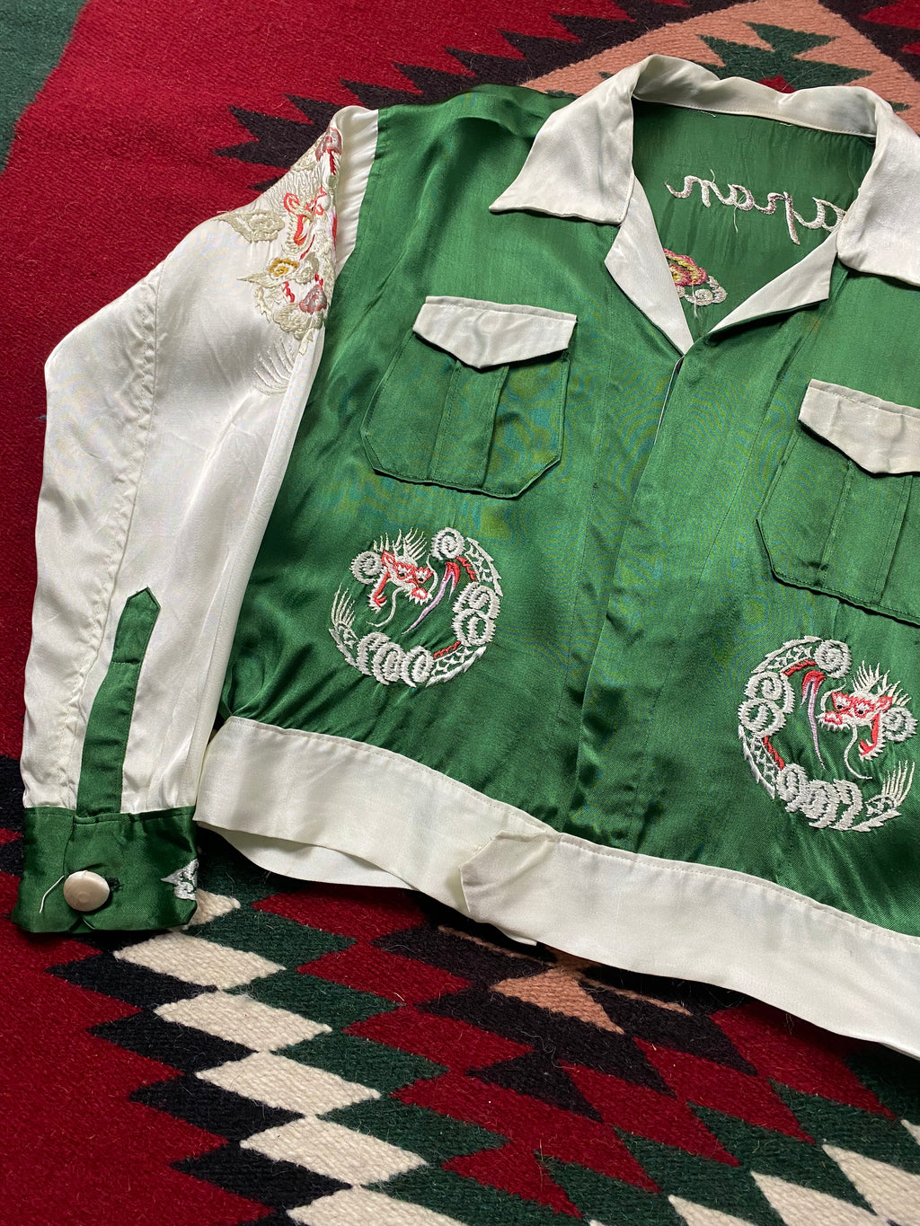 Japanese Two Tone 1940's Souvenir / Sukajan Jacket